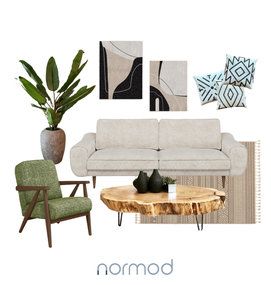 Rustik ev dekorasyonu moodboard - Normod