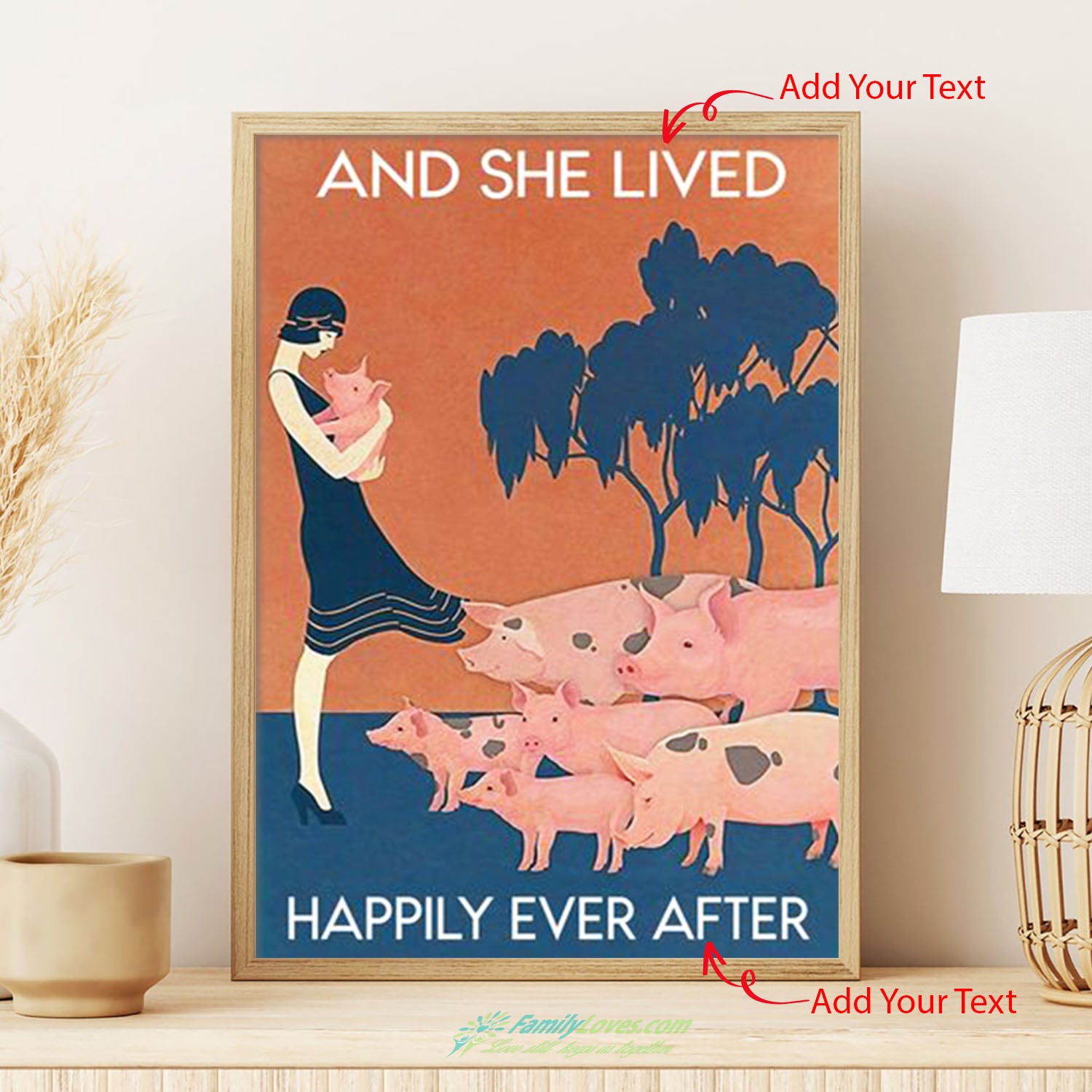 And She Lived Happily Ever Affter The Girl Canvas Wall Art For Living Room Poster Of A Window All Size 1