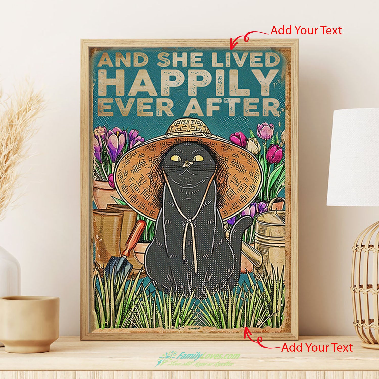 And She Lived Happily Ever After Girl Ang Hats Canvas Holder Poster Frames All Size 1