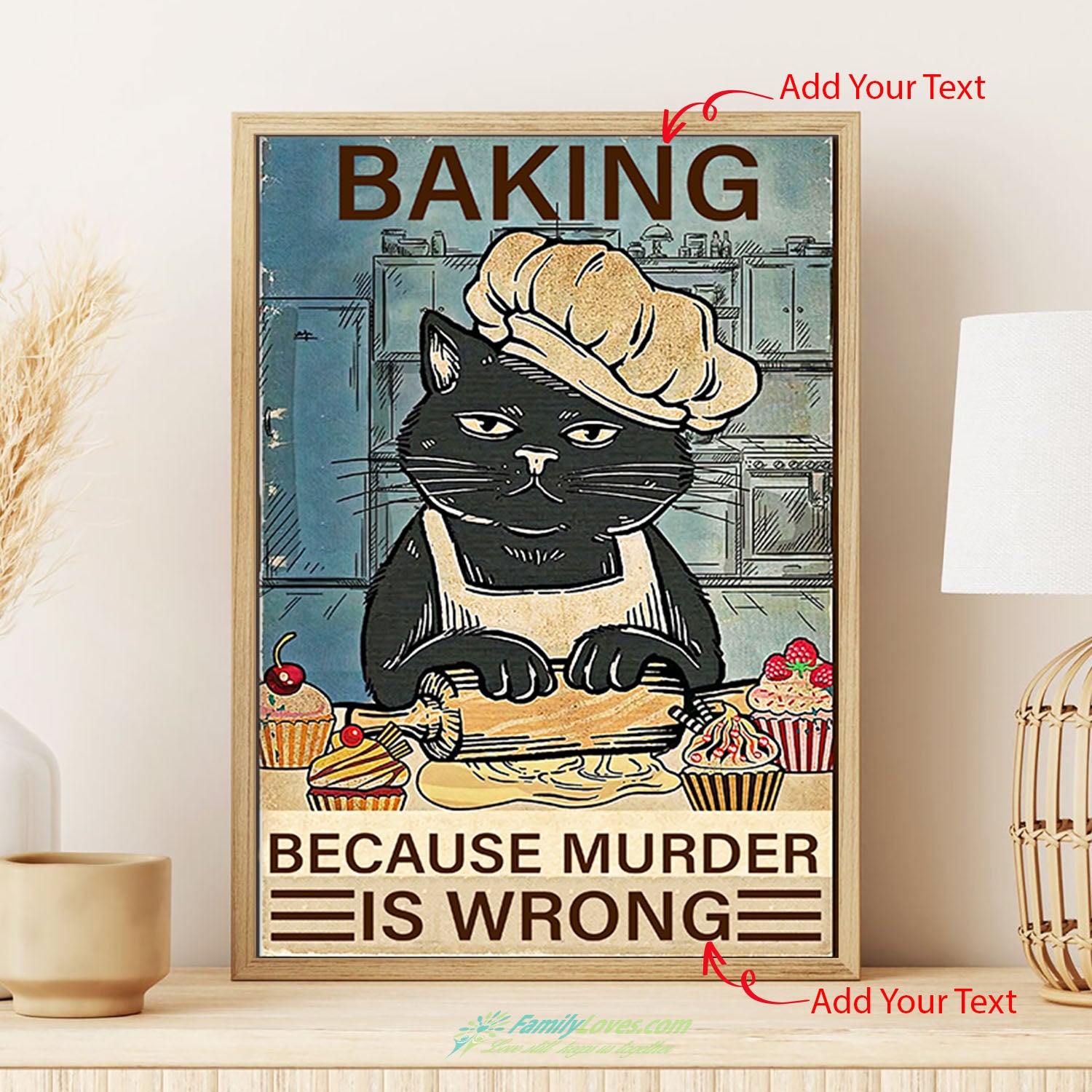 Baking Because Murder Is Wrong Canvas 12 X 16 Poster 18X24 All Size 1