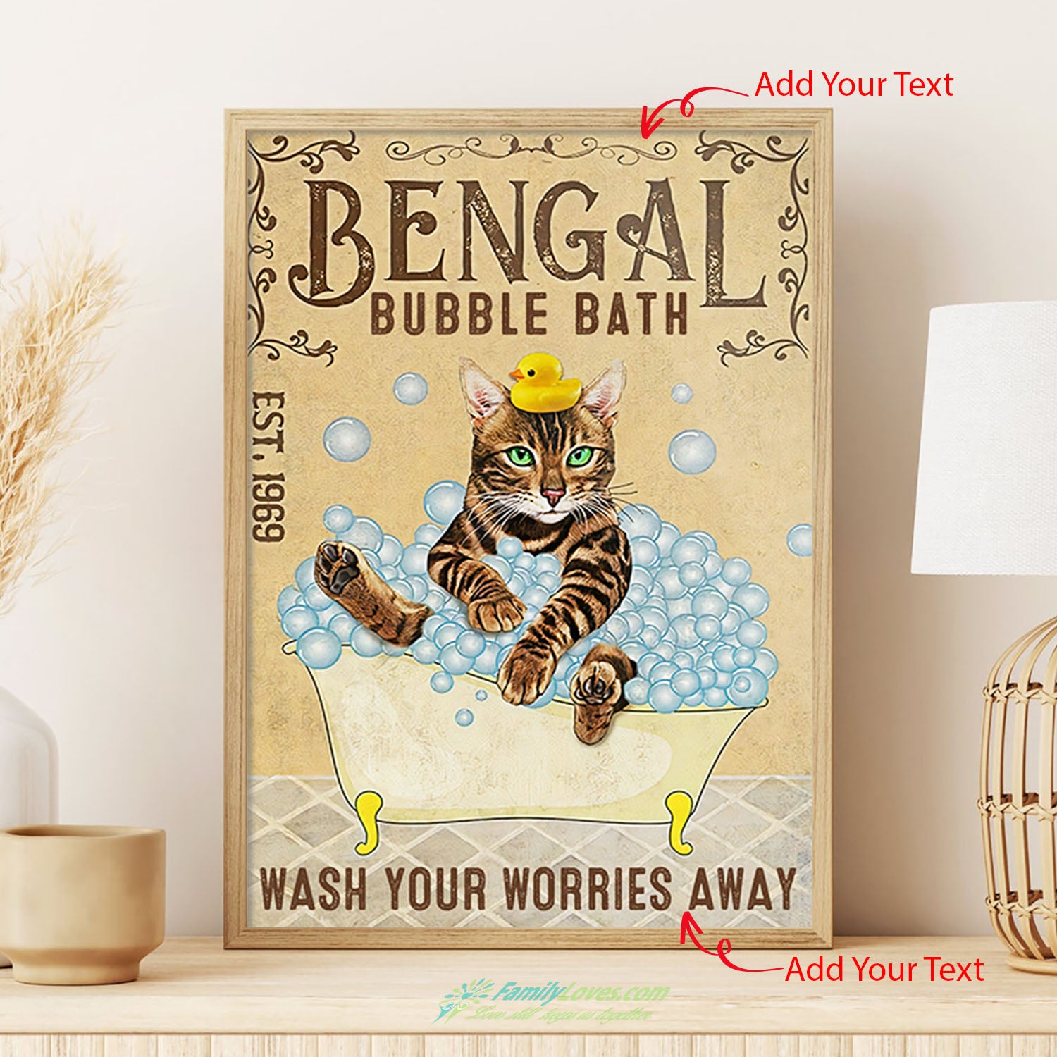 Bengal Bubble Bath Black Canvas For Painting Poster Display All Size 1