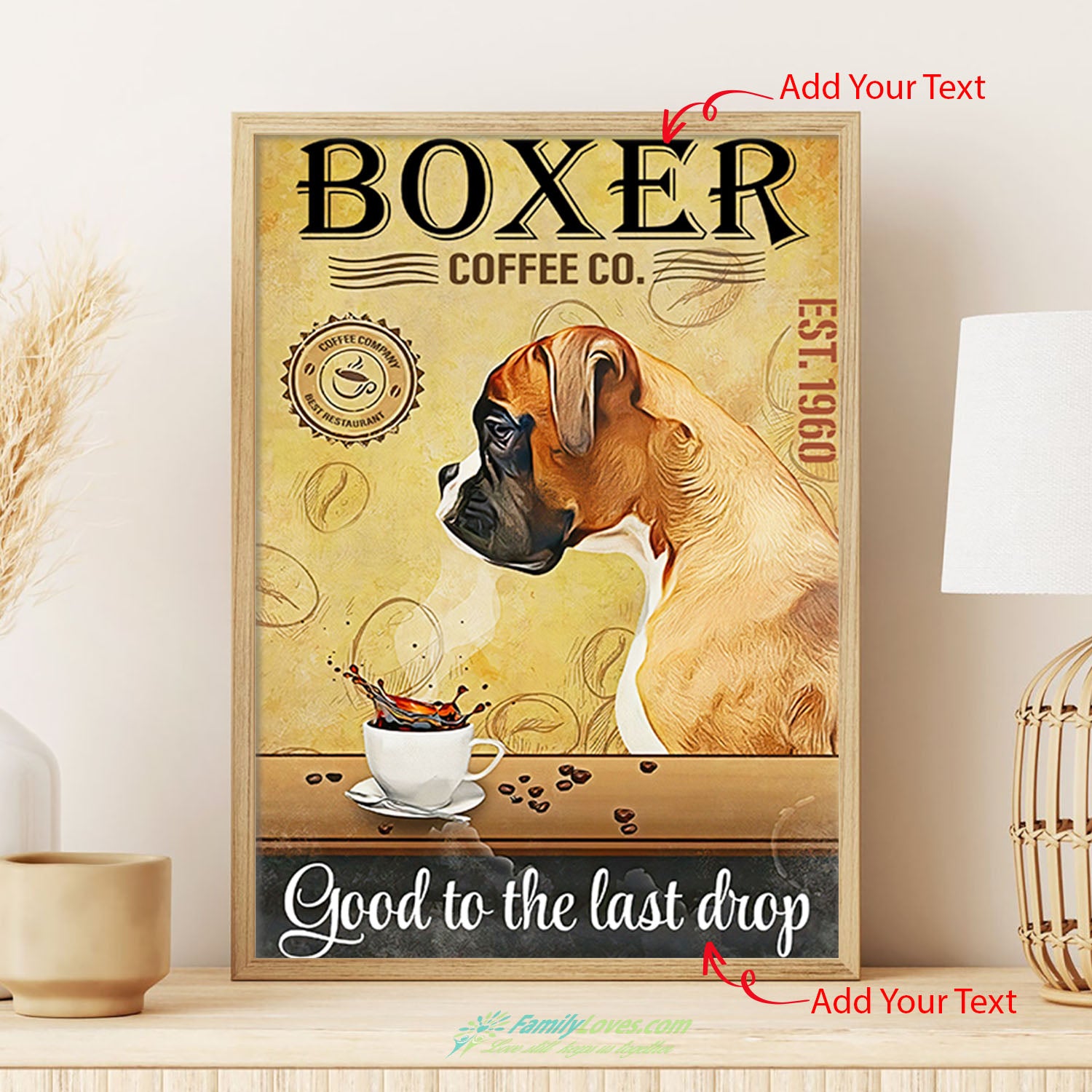 Boxer Coffee Co. Good To The Last Drop Canvas 18X24 Poster Prints All Size 1