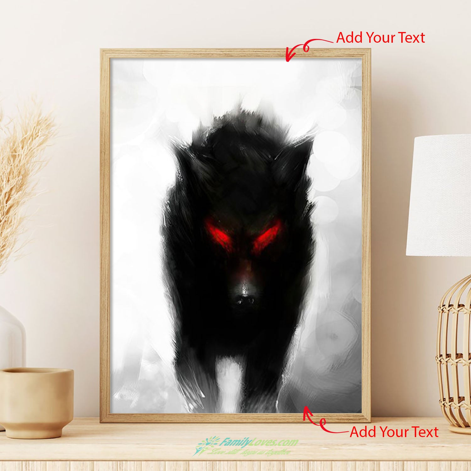 Brush A Wolf Canvas 30X40 24X36 Poster Frame All Size 1