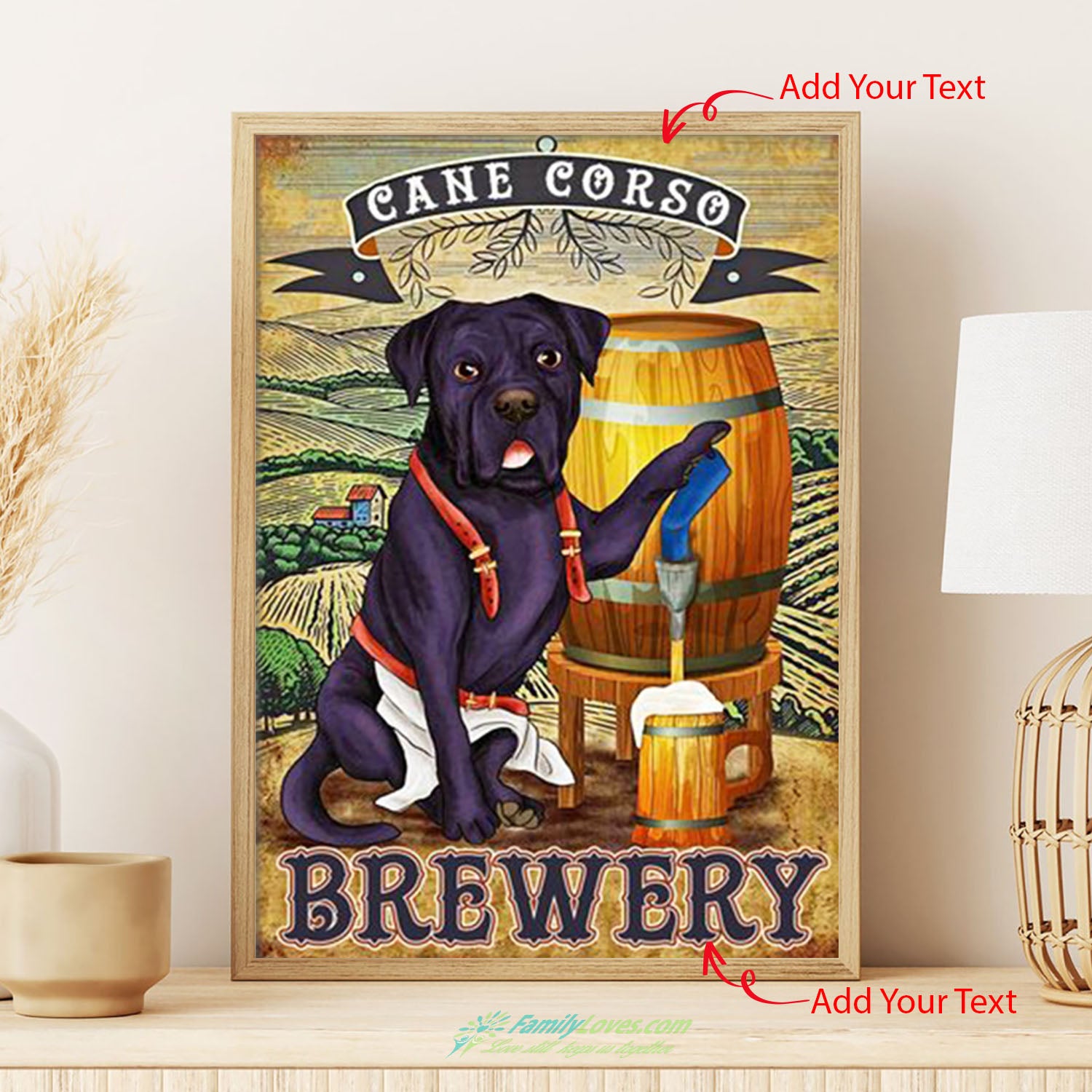 Cane Corso Brewery Dog Canvas Art Poster Wall All Size 1
