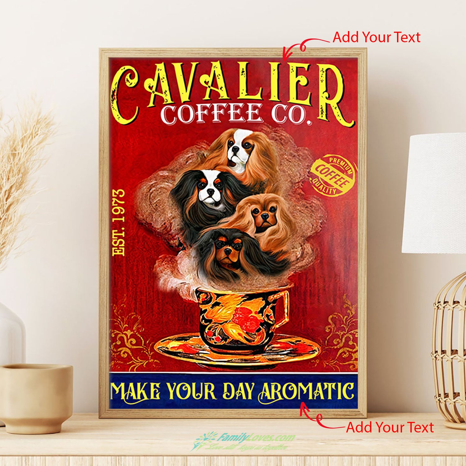 Cavalier Coffee Canvas 12 X 16 Poster Hanging All Size 1