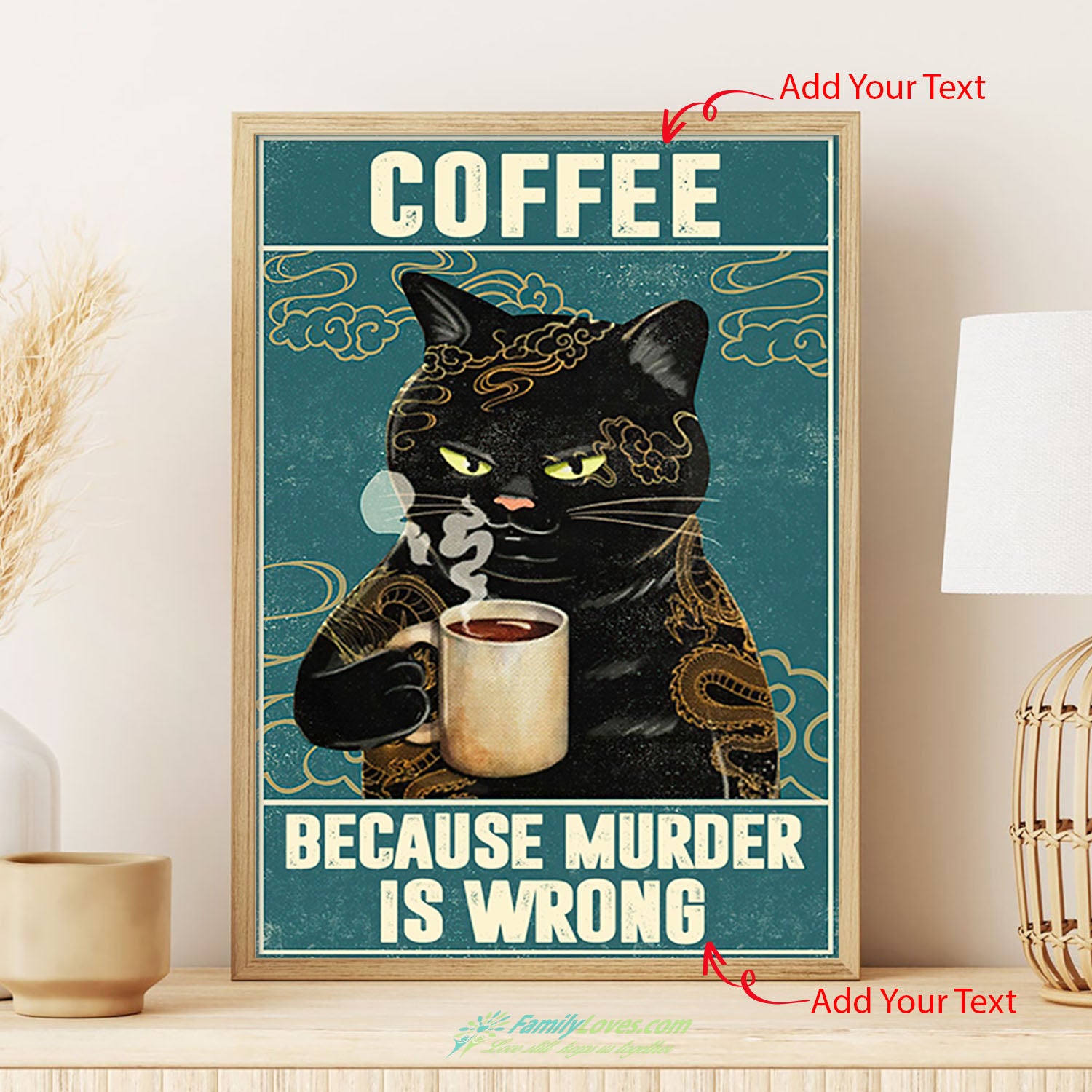 Coffee Because Murder Is Wrong Canvas Painting Poster Art Prints All Size 1
