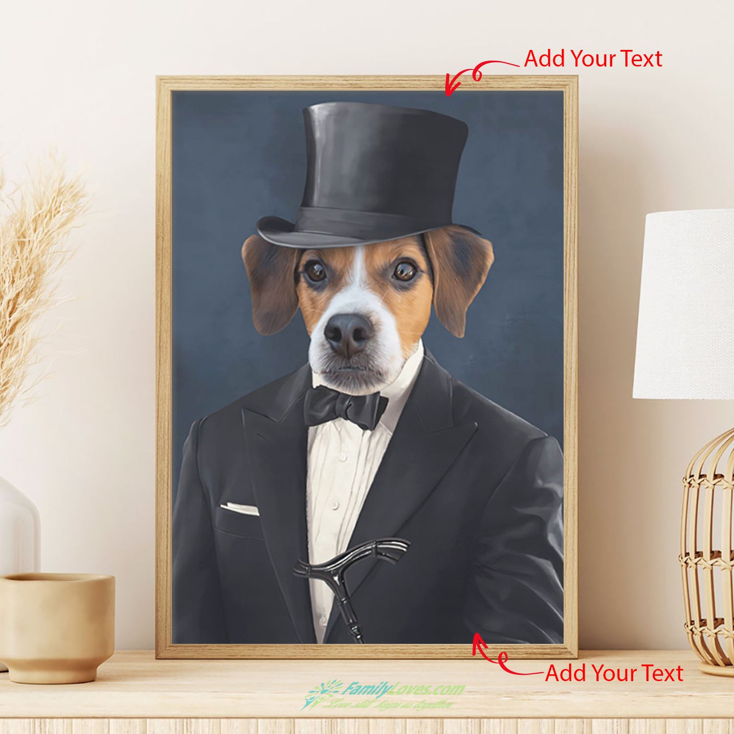 Dog And Hat Canvas 11X14 Poster Wall Art All Size 1