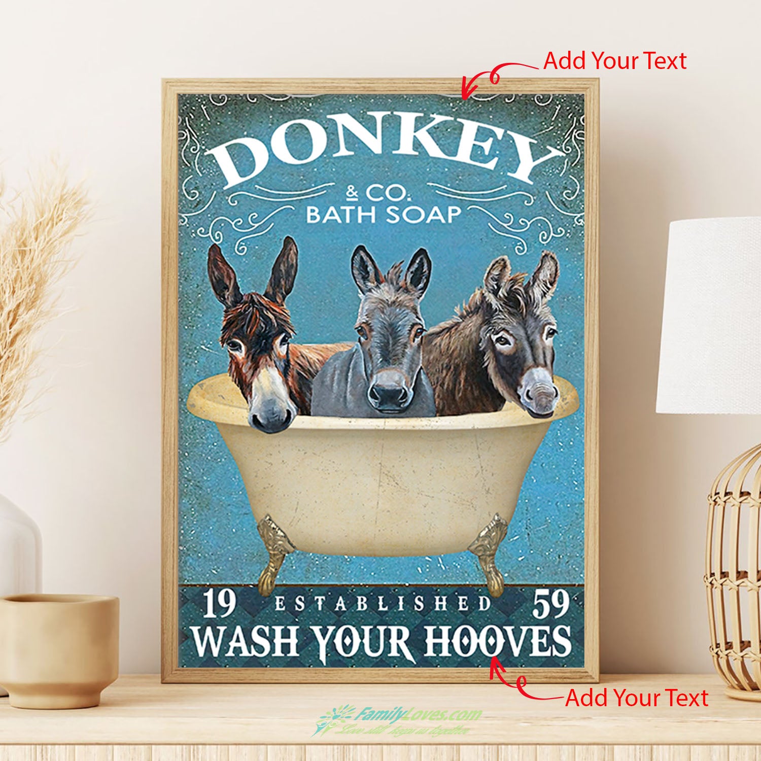 Donkey And Co Bath Soap Wash Your Hooves Canvas 48X36 Poster Frames 18 X 24 All Size 1