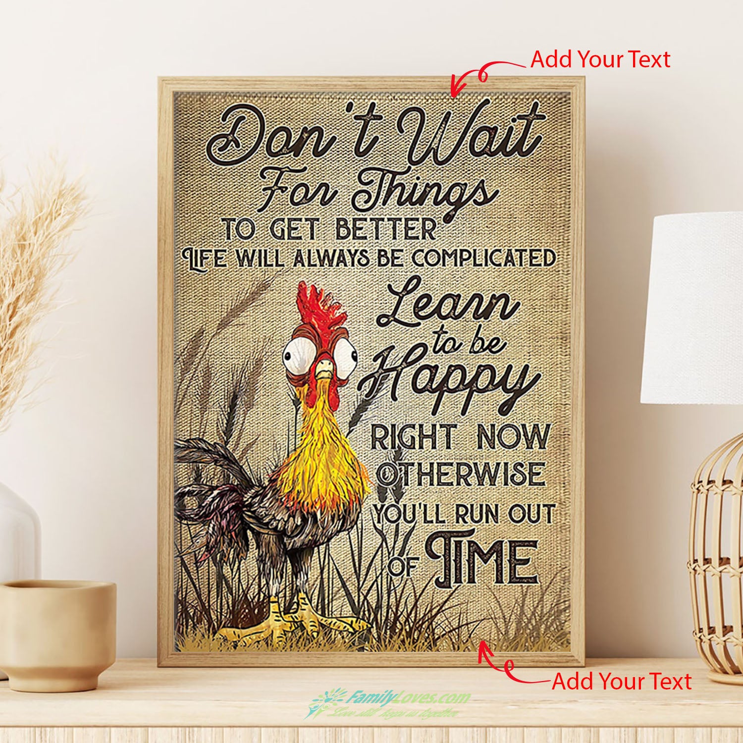 Dont Wait For Things To Get Better Plastic Canvas Kit Poster 12X18 All Size 1