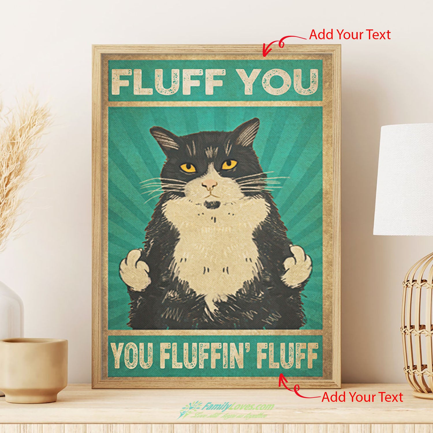 Fluff You You Fluffin Fluff Large Canvas Art Poster Frames All Size 1