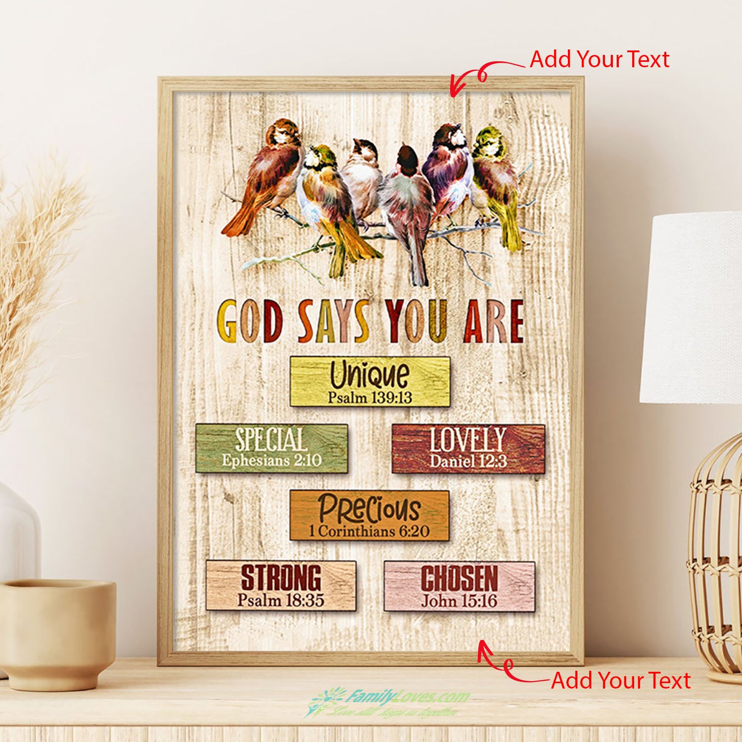 God Says You Are... Framed Wall Art Wall Hangings Birthday Housewarming Wedding Gift Canvas Hanger Poster 16X20 All Size 1