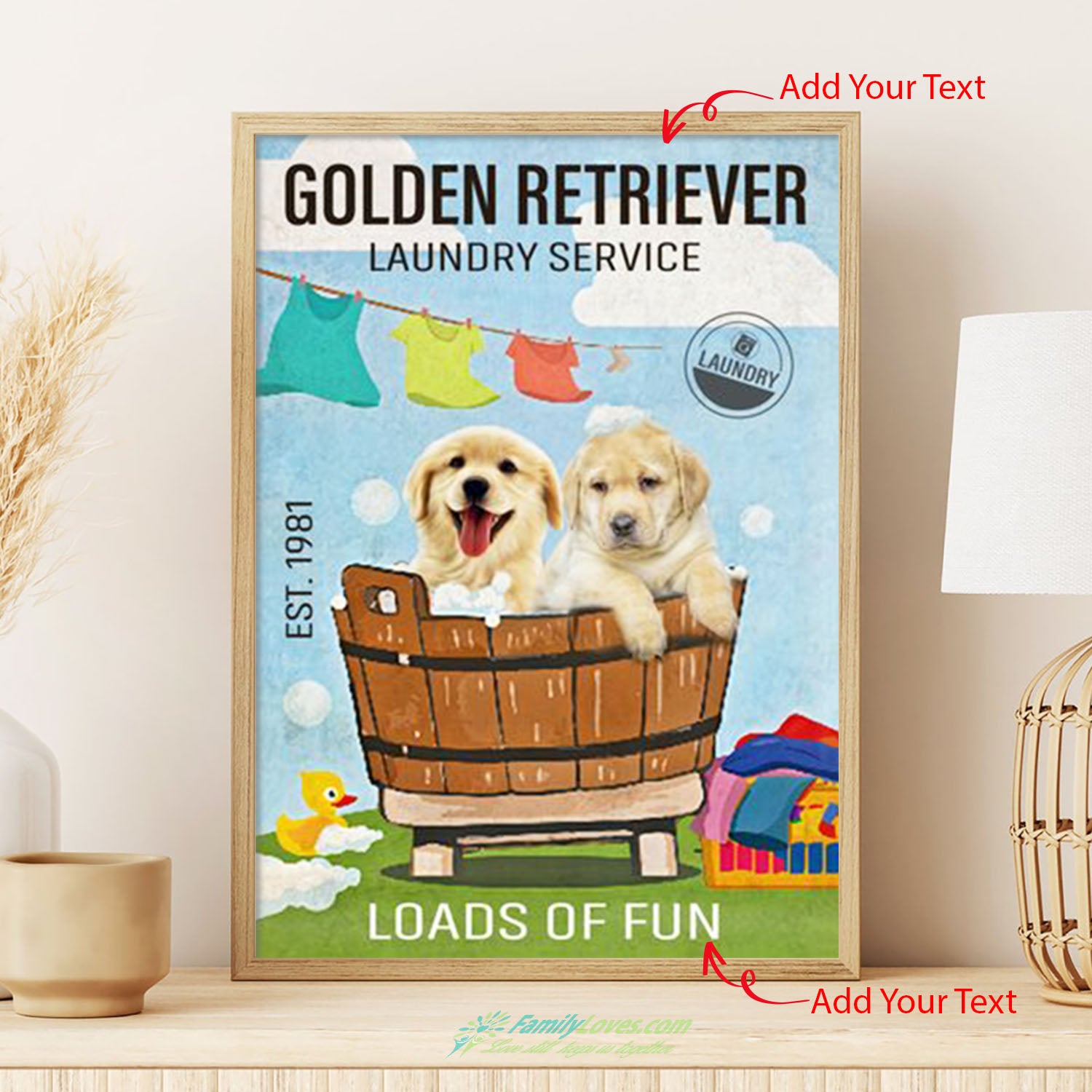 Golden Retriever Laundry Service Loads Of Fun Canvas Prints Poster Art Prints All Size 1