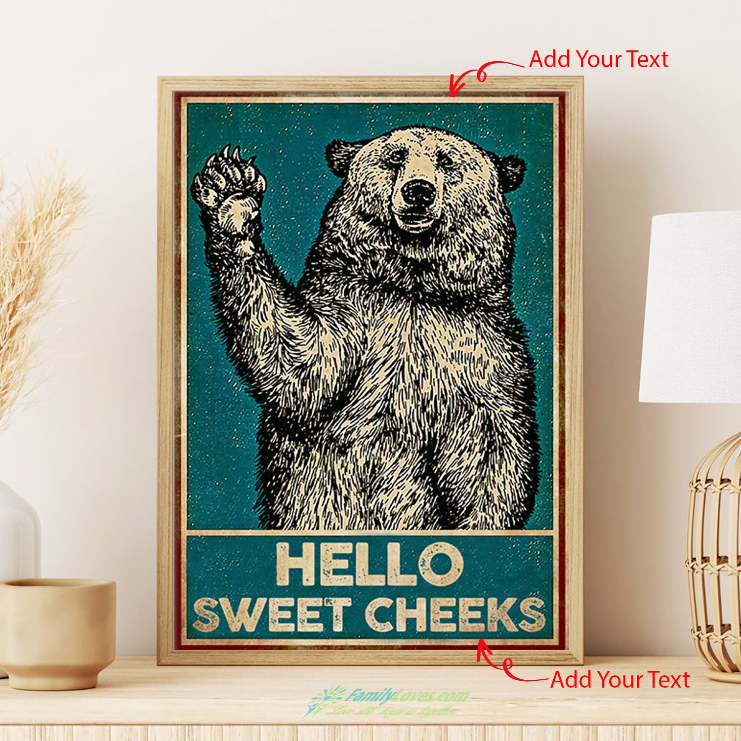 Hello Sweet Cheecks Beer Canvas Large Poster Room Decor All Size 1