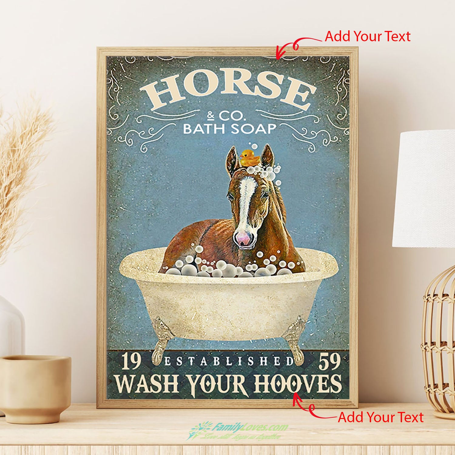 Horse Co Bath Soap Wash Your Hooves Large Canvas Art Poster Printer All Size 1