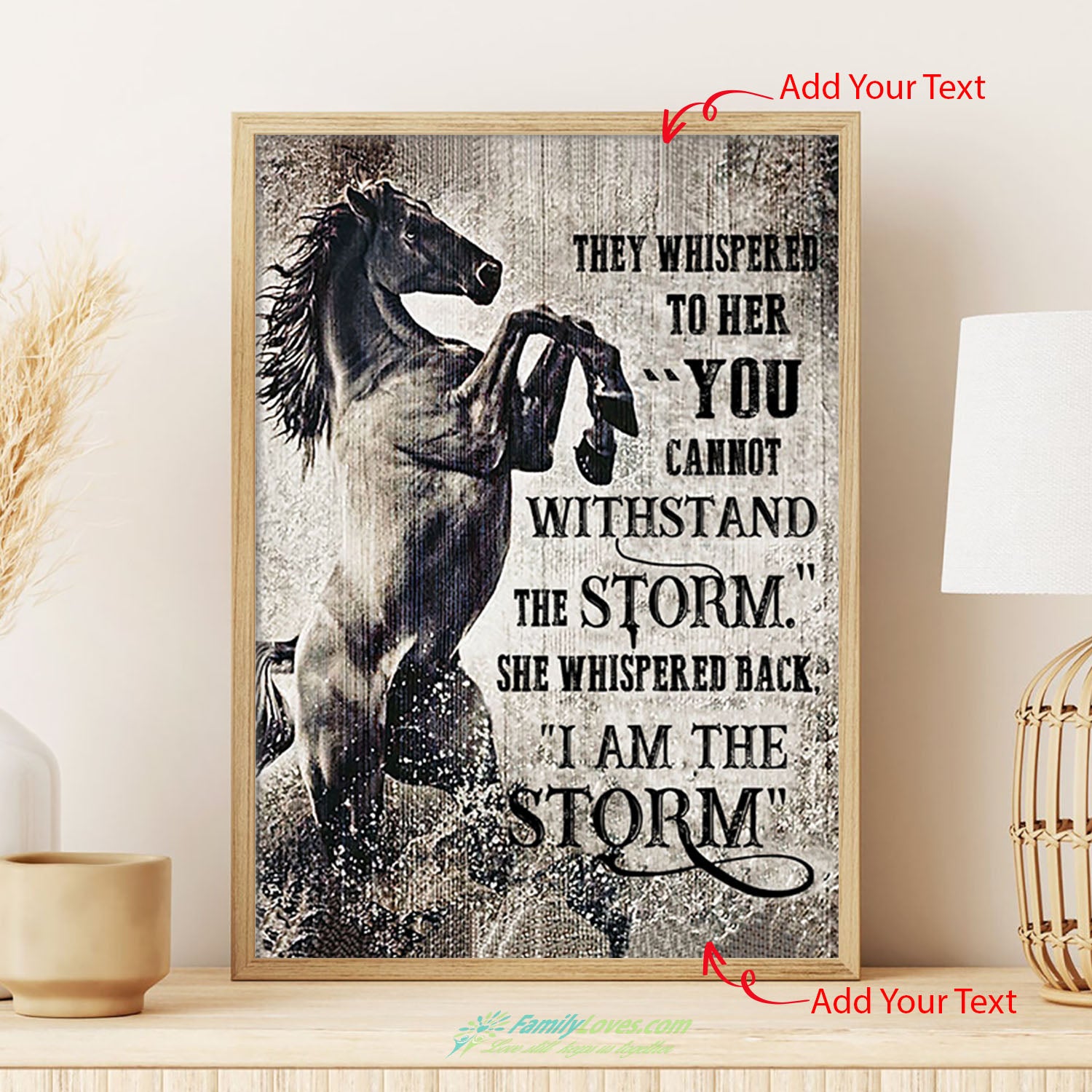 Horse They Whispered Canvas Wall Decor Poster Custom All Size 1