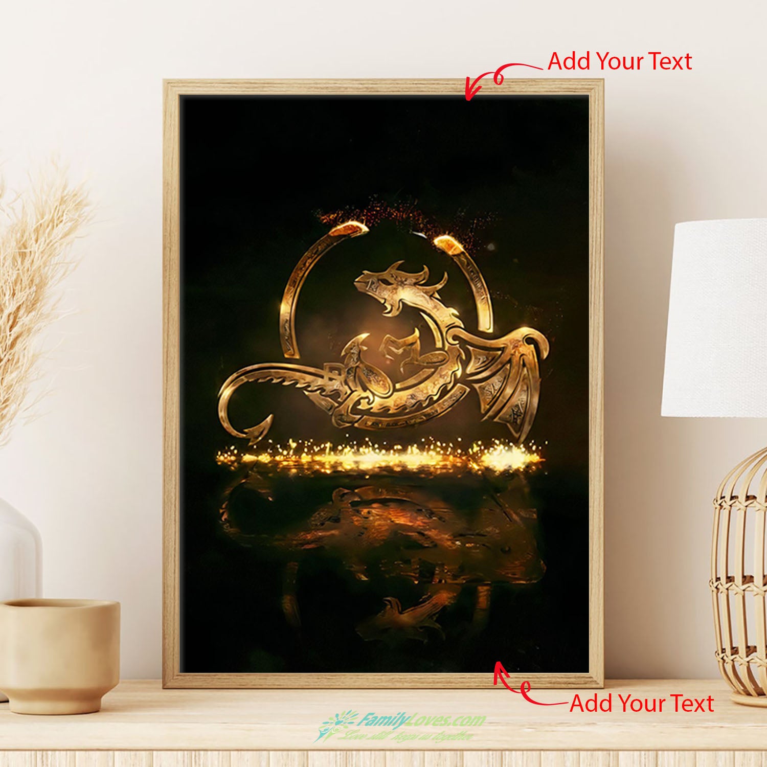 Hot And Gold Logo Canvas 11X14 Poster Wall All Size 1