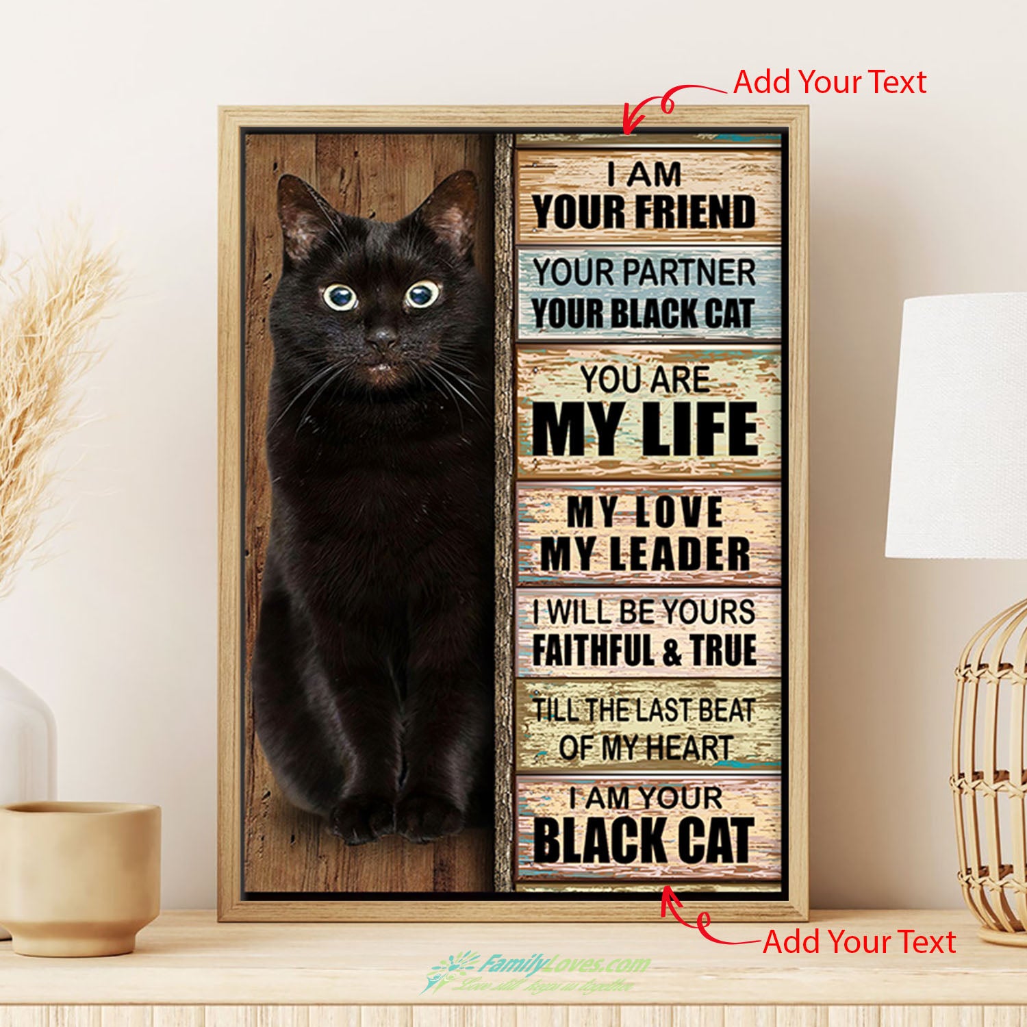 I Am Your Friend Your Partner Black Cat You Canvas Oil Painting Poster Wall Art All Size 1