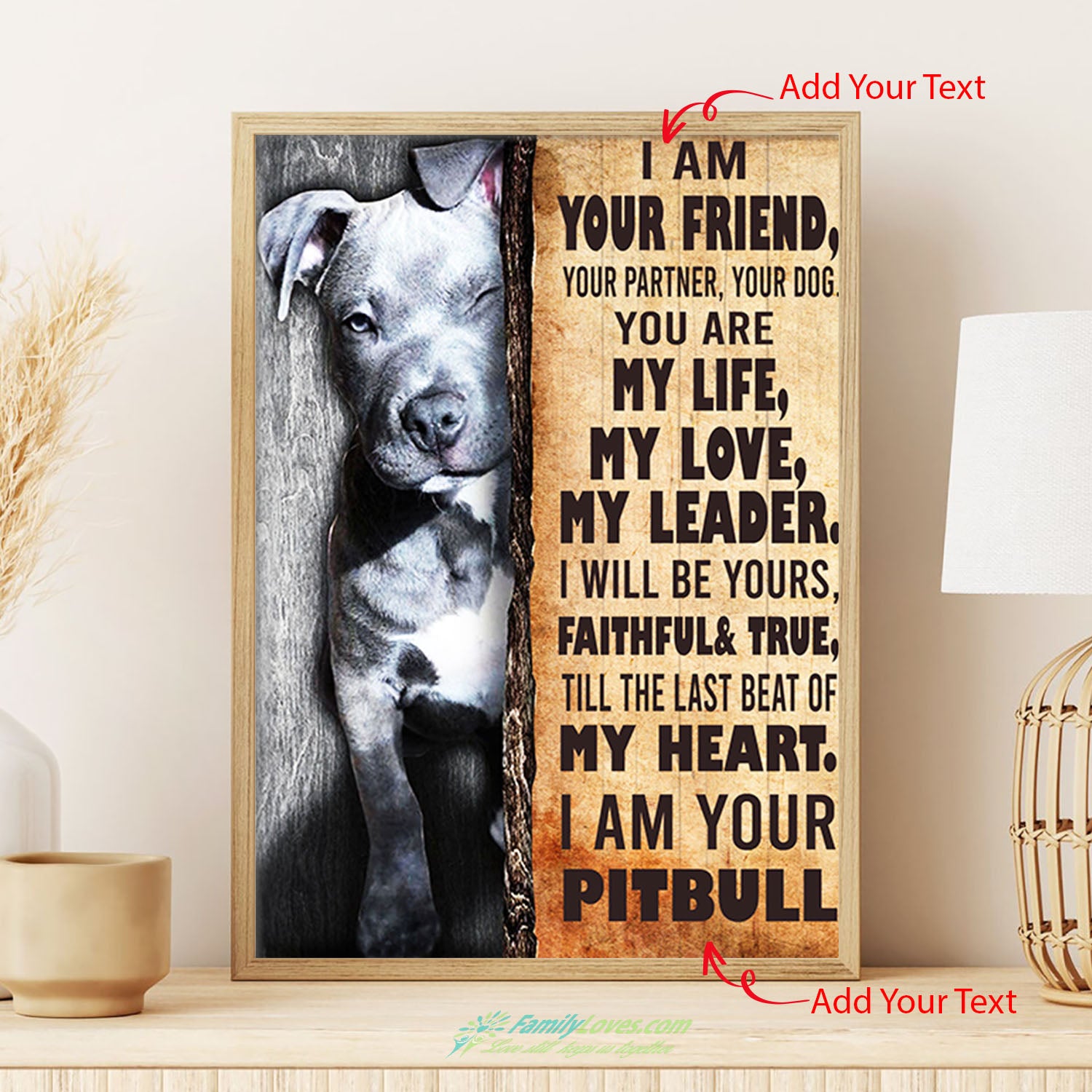 I Am Your Friend Your Partner Your Dog Canvas Boards 12X18 Poster Frame All Size 1