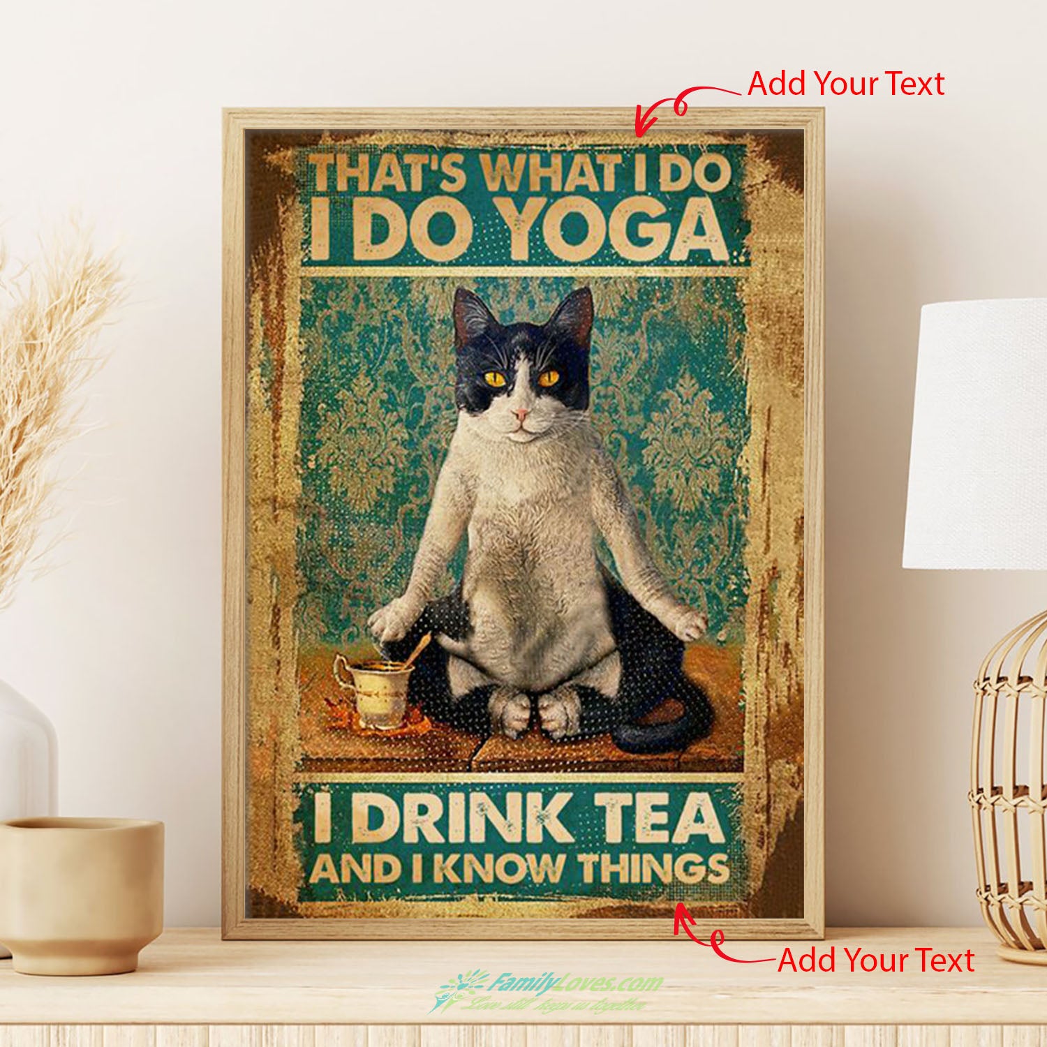 I Drink Tea Canvas 20X30 Poster Holder All Size 1