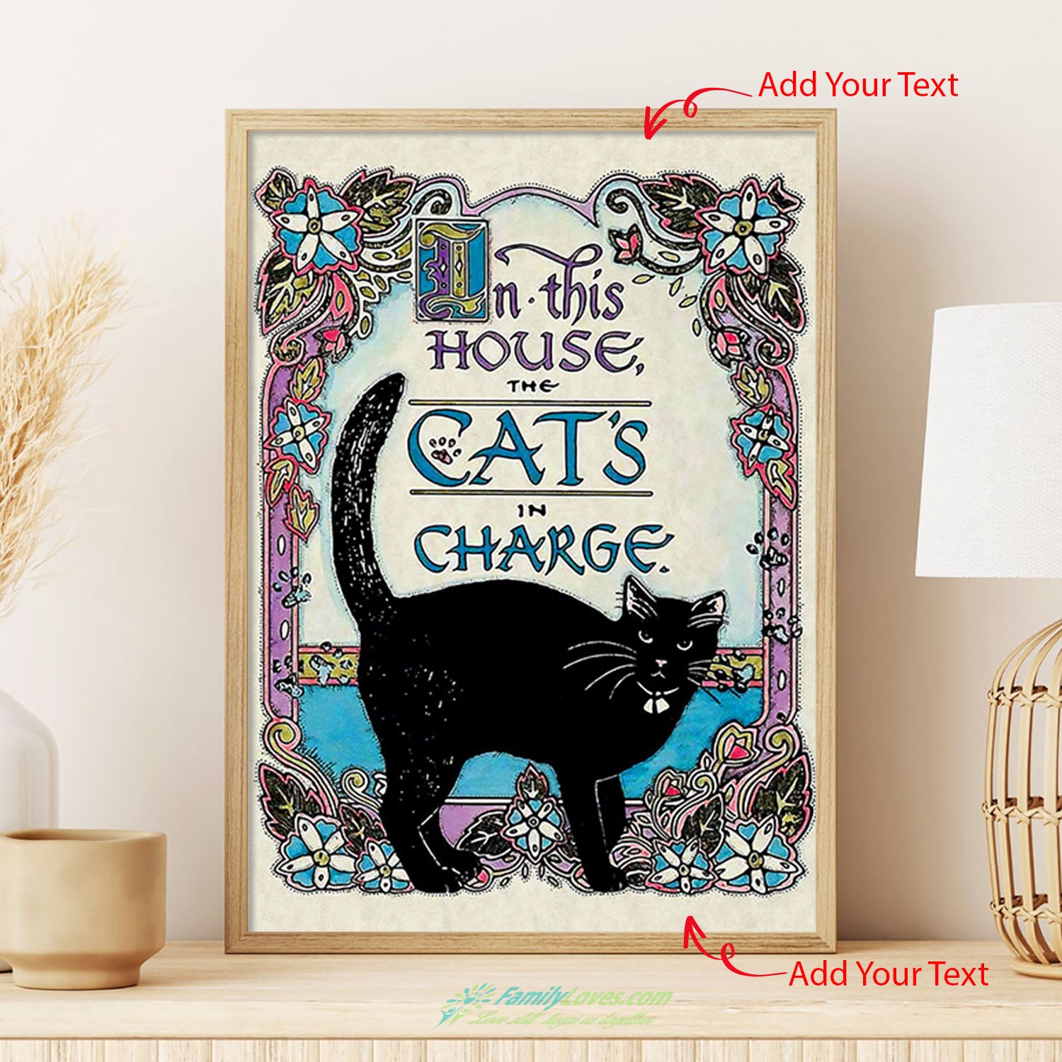 In The House Cat Charge Canvas Wall Decor Poster Decor All Size 1