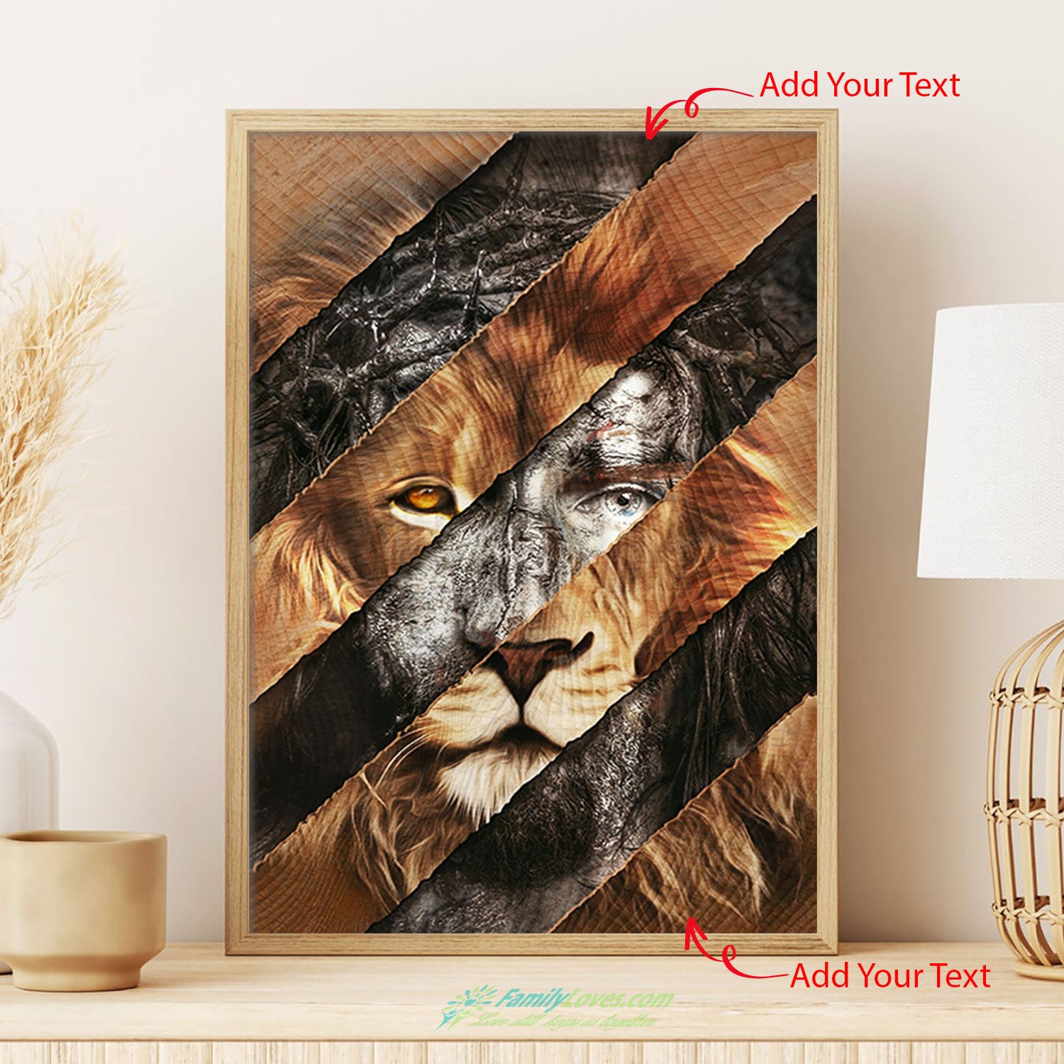 Jesus Lion Canvas Oil Painting Poster Prints All Size 1