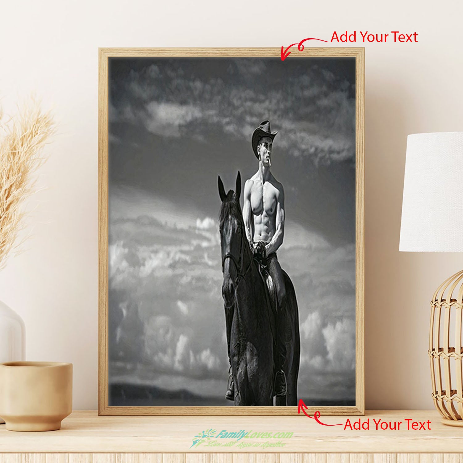 Man And His Horse Canvas Painting Poster 36X48 All Size 1