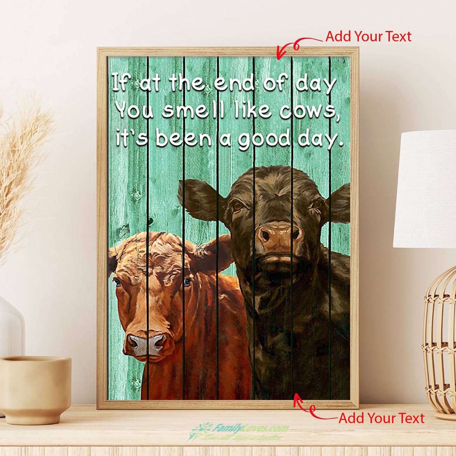 Mint Woof If At The Of Day You Smell Like Angus Cattle Canvas 48X36 Poster Frames All Size 1