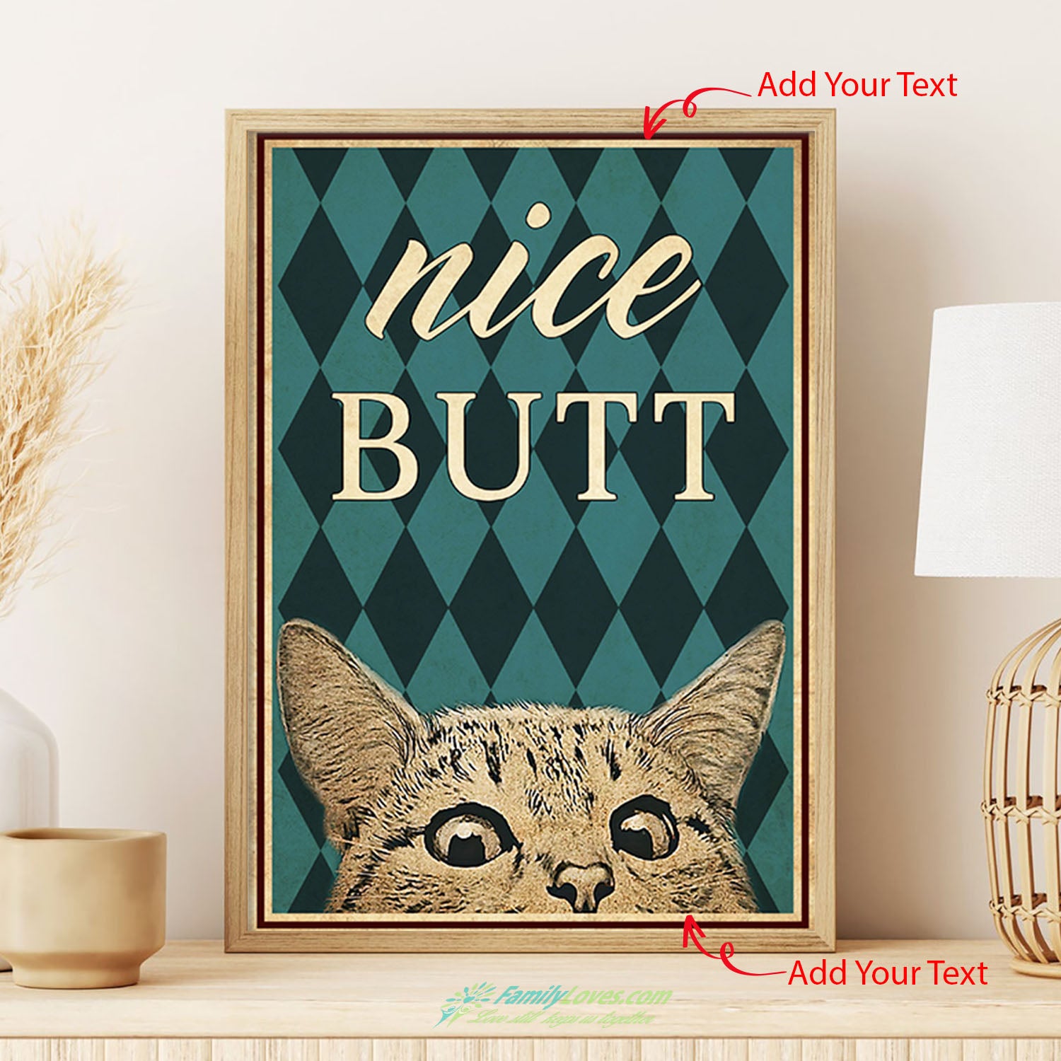 Nice Butt Cat Canvas Hanger Poster Prints All Size 1