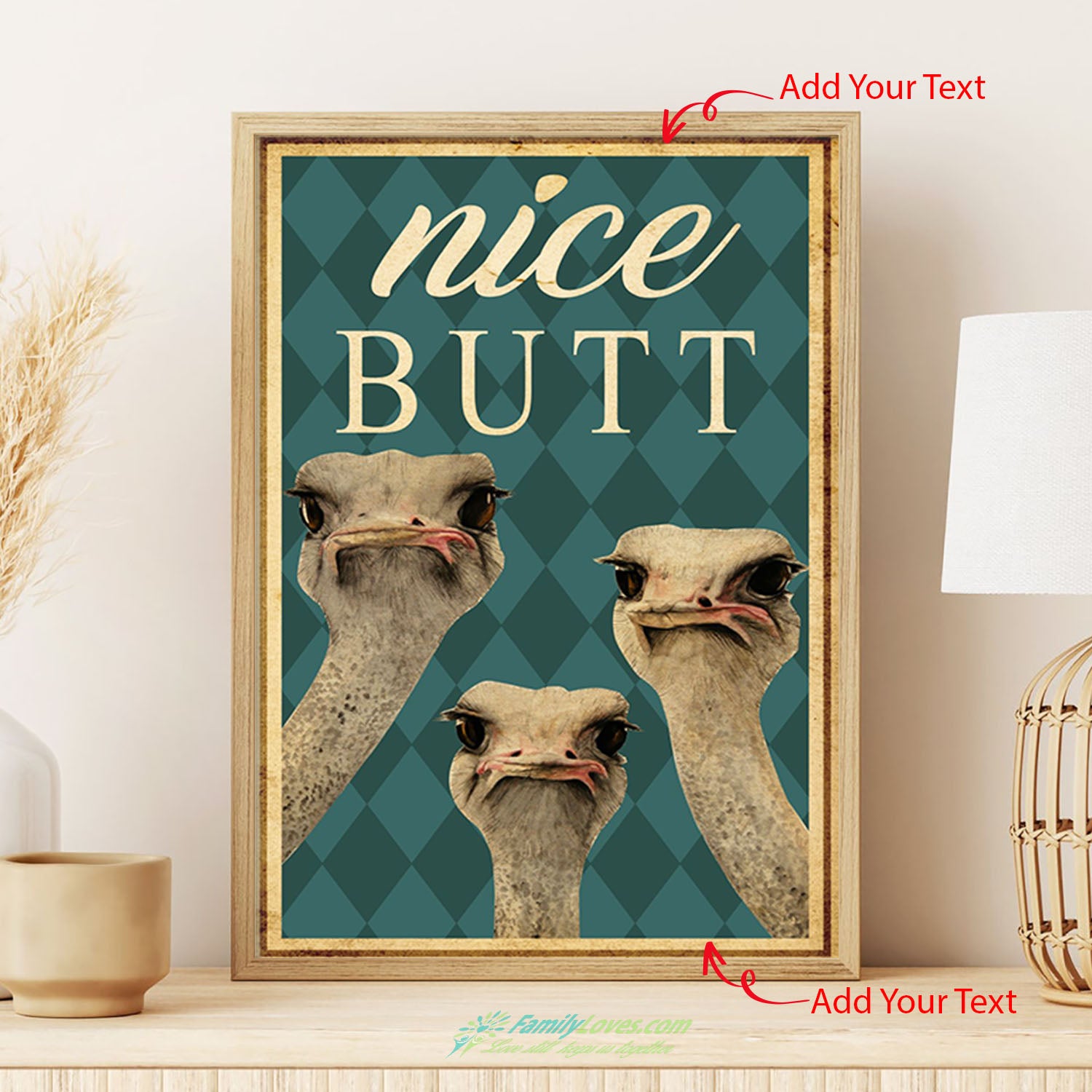 Ostrich Nice Butt Canvas Paint Poster Of A Window All Size 1
