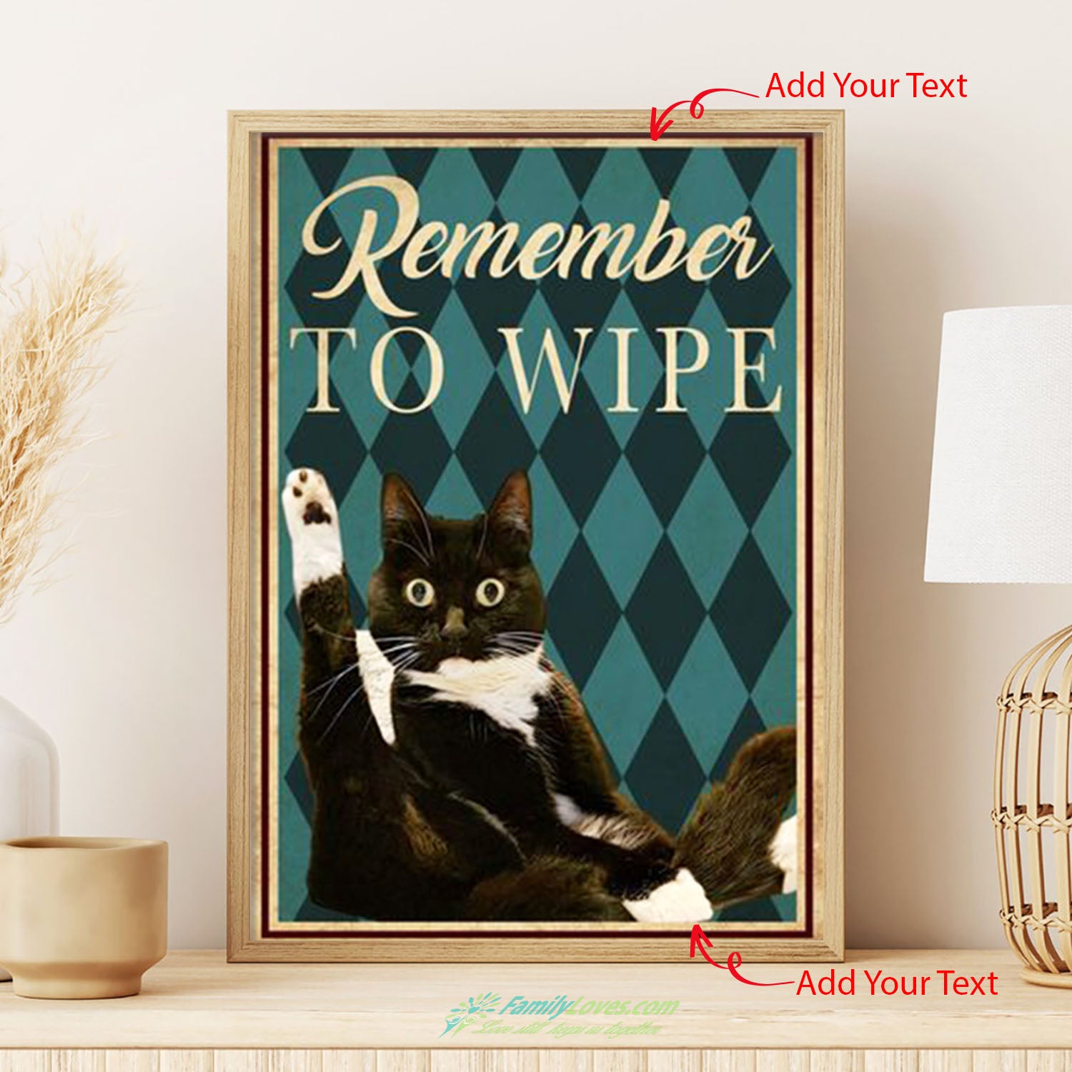 Remember Cat To Wipe Canvas 20X30 Poster Custom All Size 1