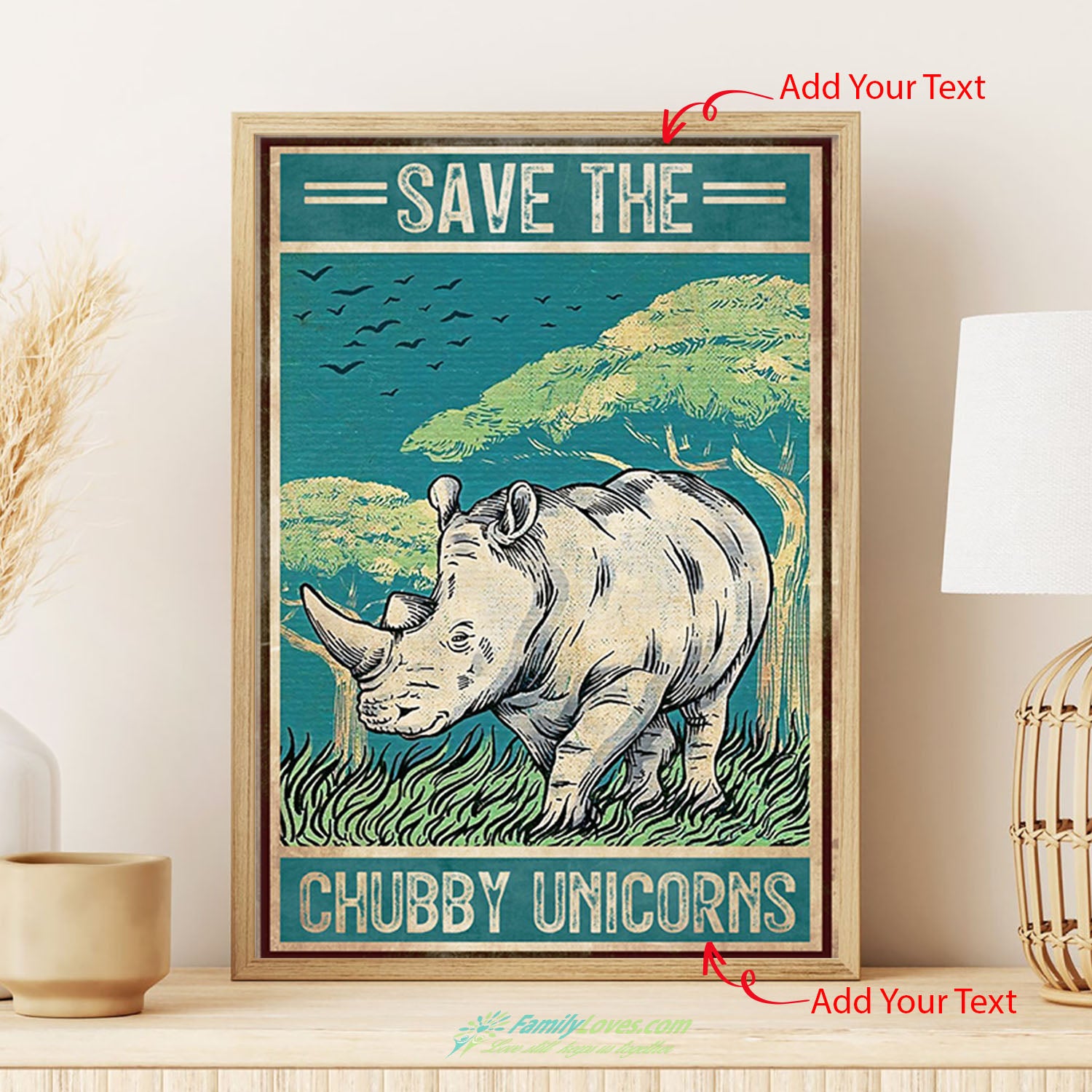 Save The Chubby Unicorns Canvas Frames 16X20 Poster Letters All Size 1