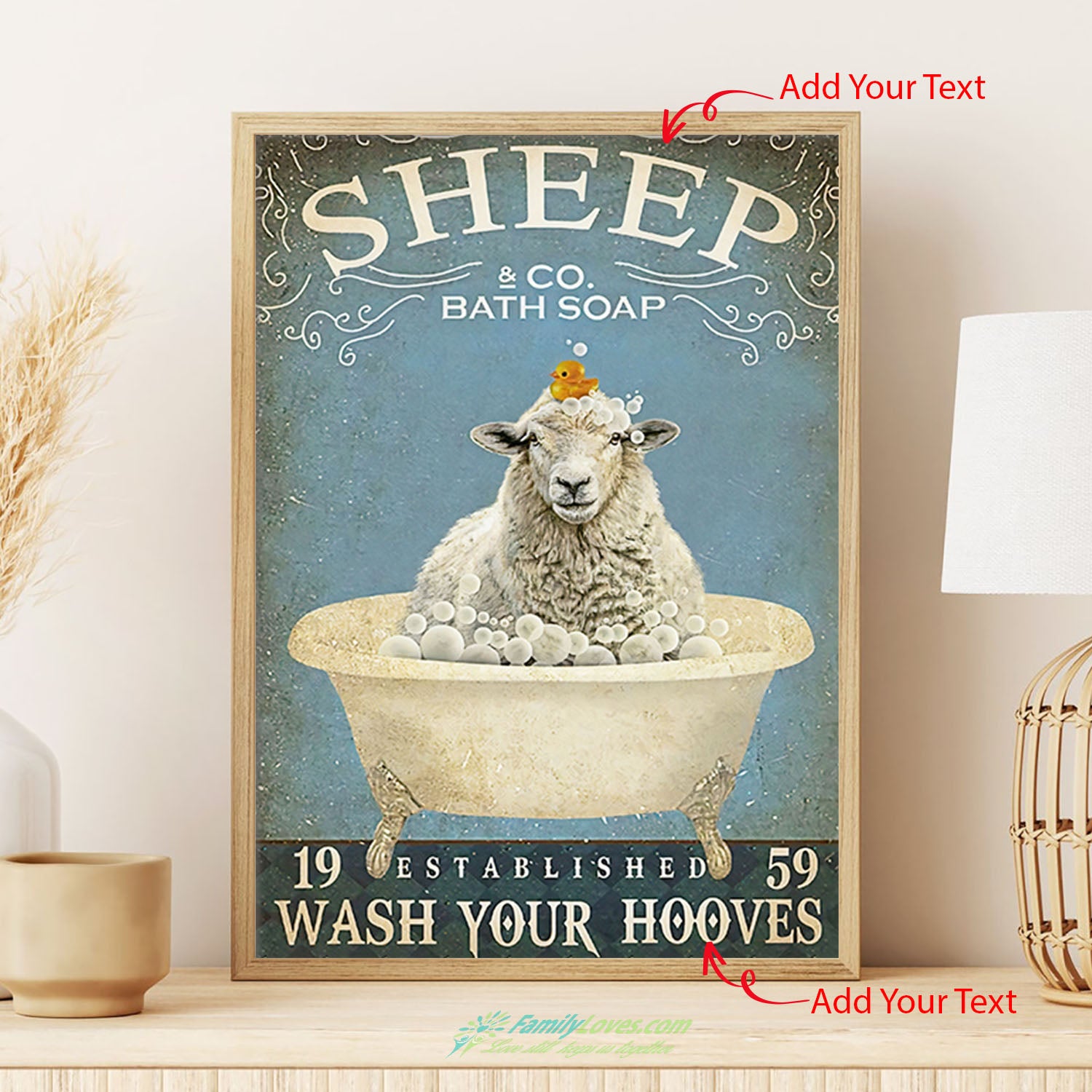 Sheep Co Bath Soap Canvas Paint Poster 36X24 All Size 1