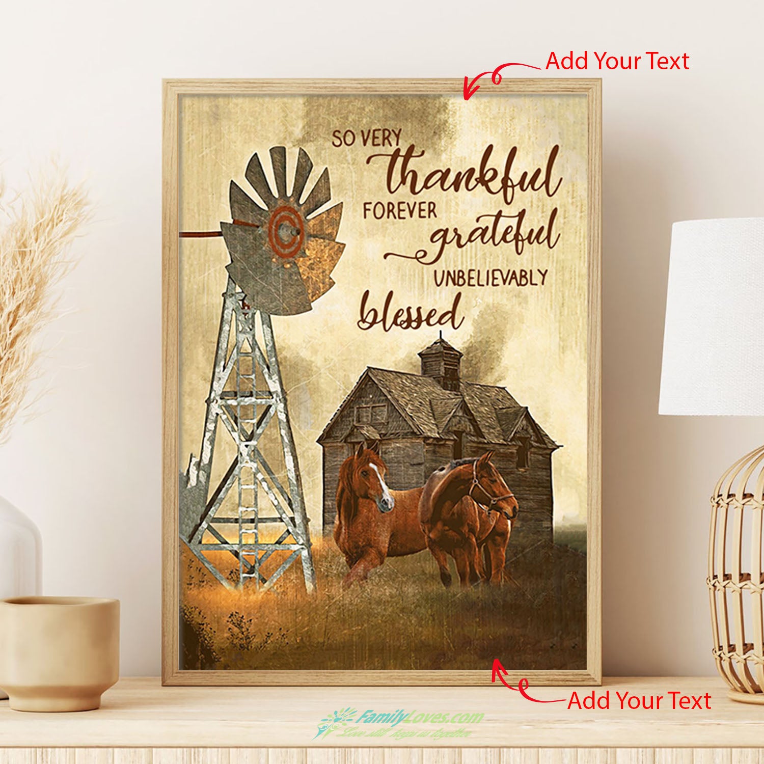 So Very Thankful Forever Grateful Canvas Fabric Poster Custom All Size 1
