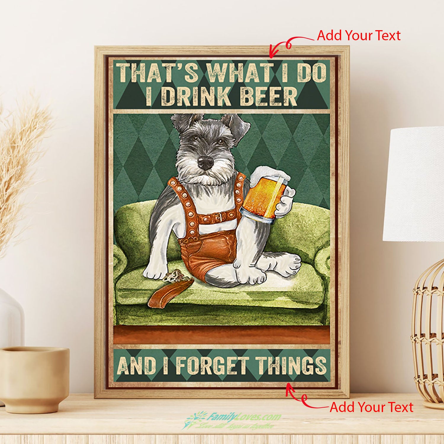 That What I Do I Drink Beer And I Forget Things Green Chair Canvas 18X24 Poster Art Prints All Size 1