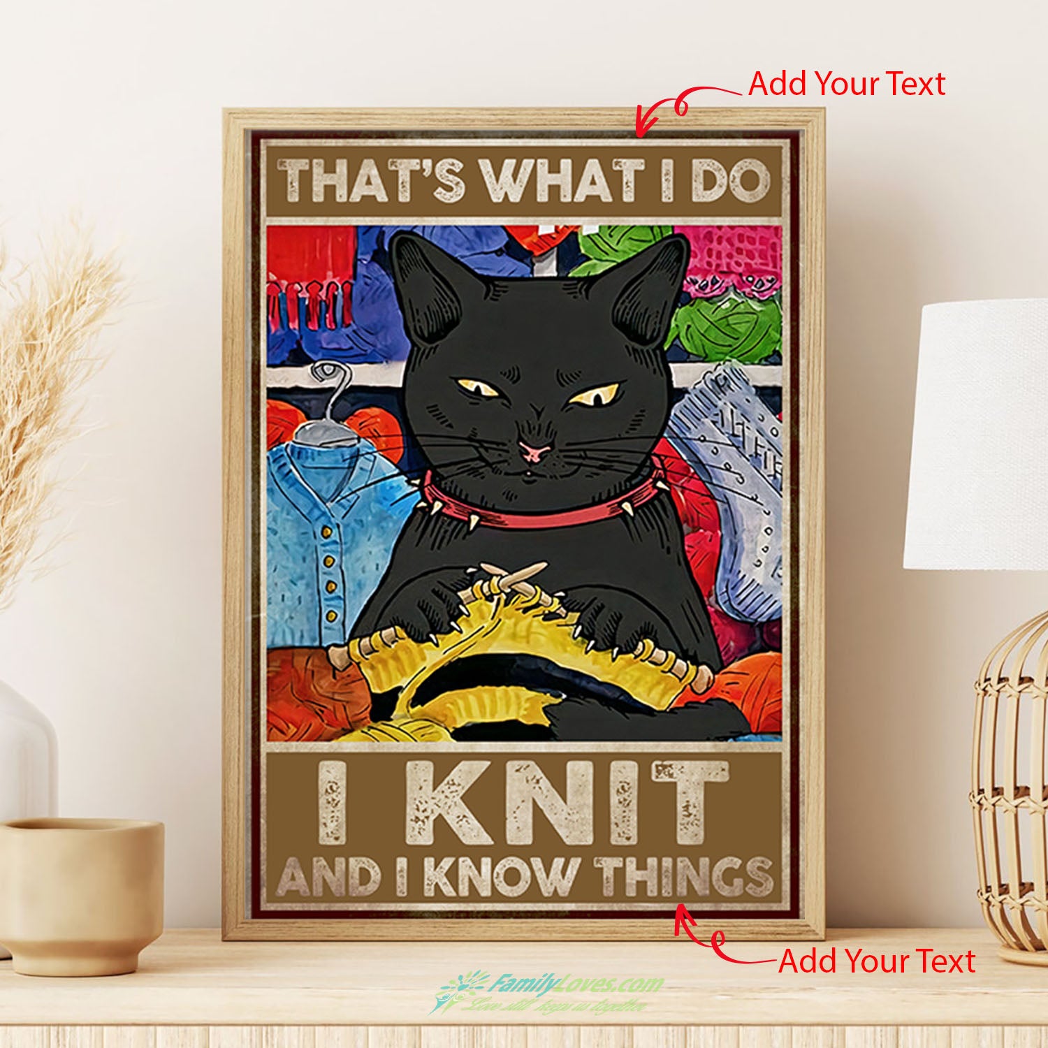 That What I Do I Knit And I Know Things Frame For Canvas 16X20 Poster Display All Size 1