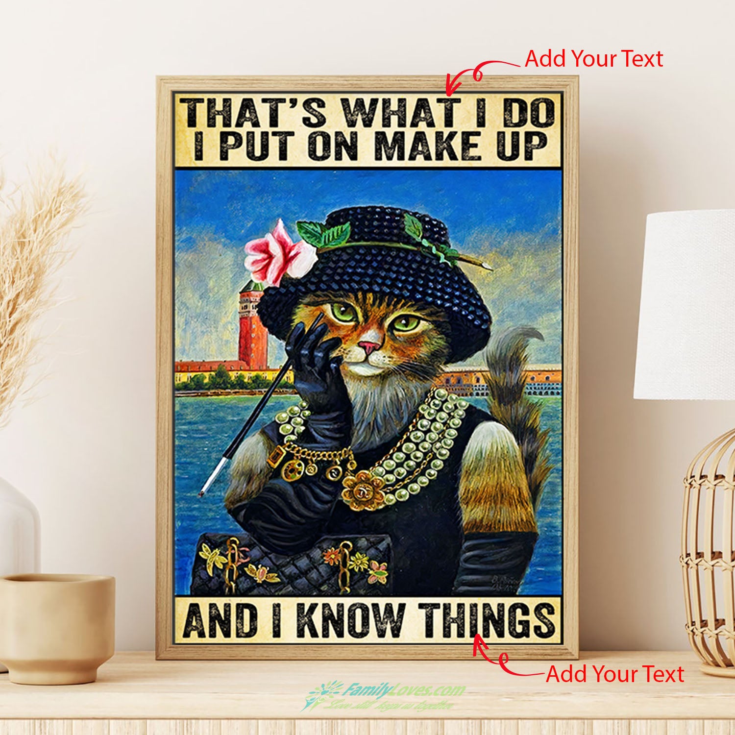 That What I Do Put On Make Up And I Know Things Canvas 11X14 Black Poster Board All Size 1