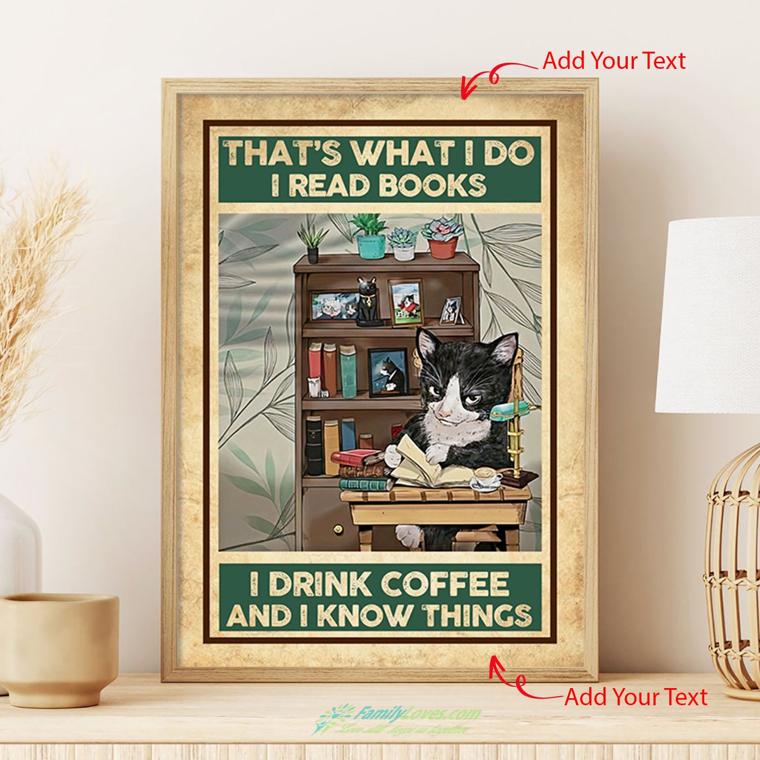 Thats What I Do I Read Books I Drink Cofee And I Know Things Canvas Paint Poster Frames All Size 1