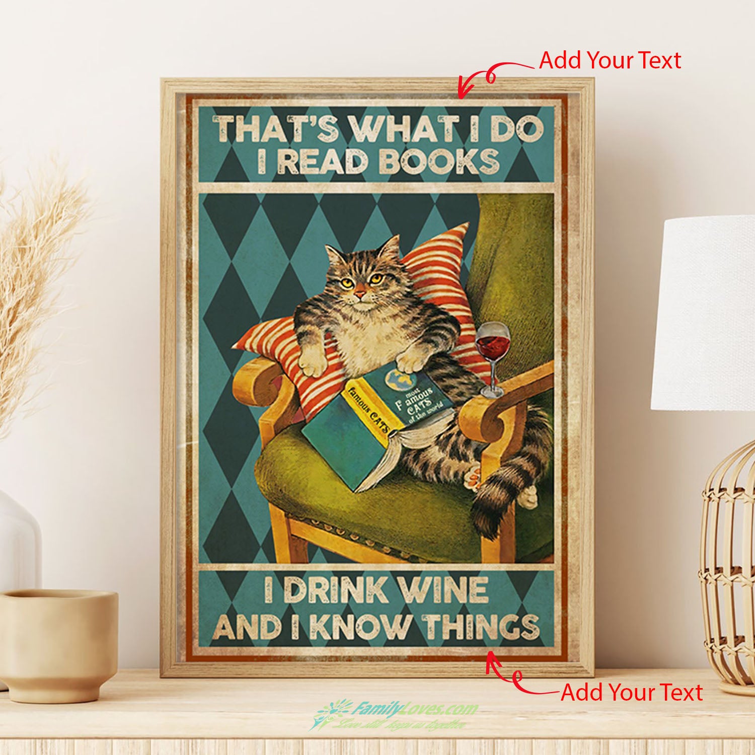 Thats What I Do I Read Books I Drink Wine And I Know Things Canvas Wall Art Poster Board All Size 1