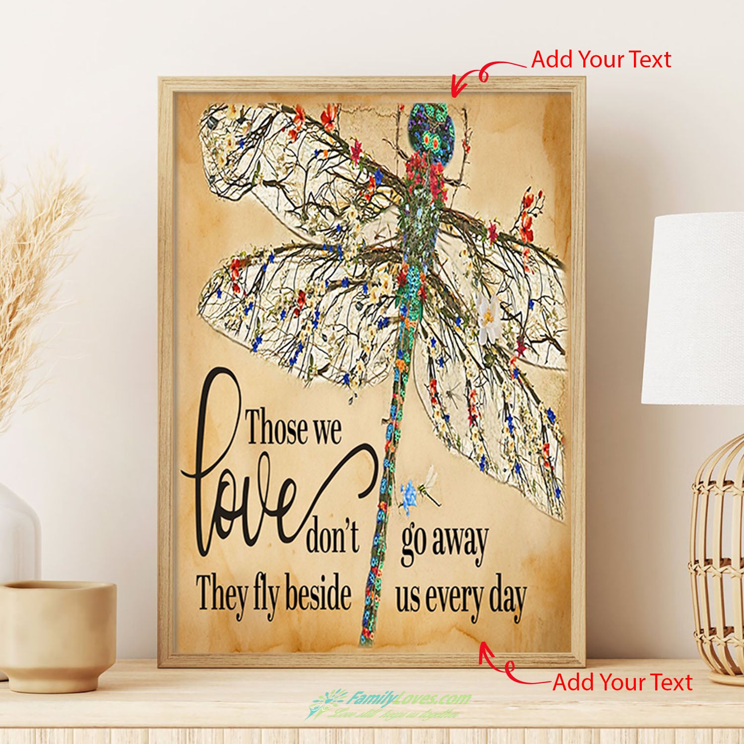 They Fly Beside Us Every Day Dragonfly Print Wall Art Anniversary Birthday Christmas Housewarming Gift Home Cavas Canvas Wall Art For Living Room White Poster Board All Size 1
