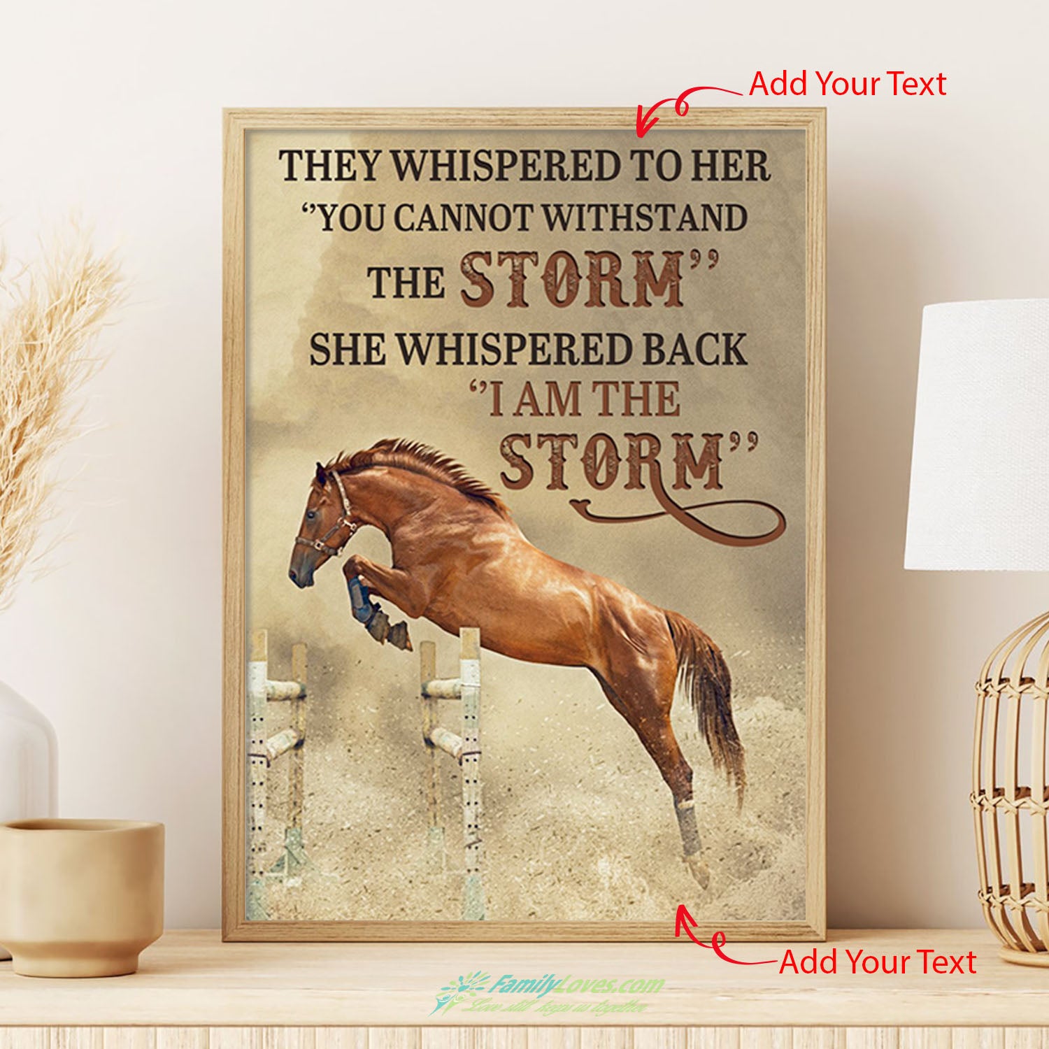 They Whispered To Her You Cannot Withstand The Storm Framed Canvas Wall Art Black Poster Board All Size 1