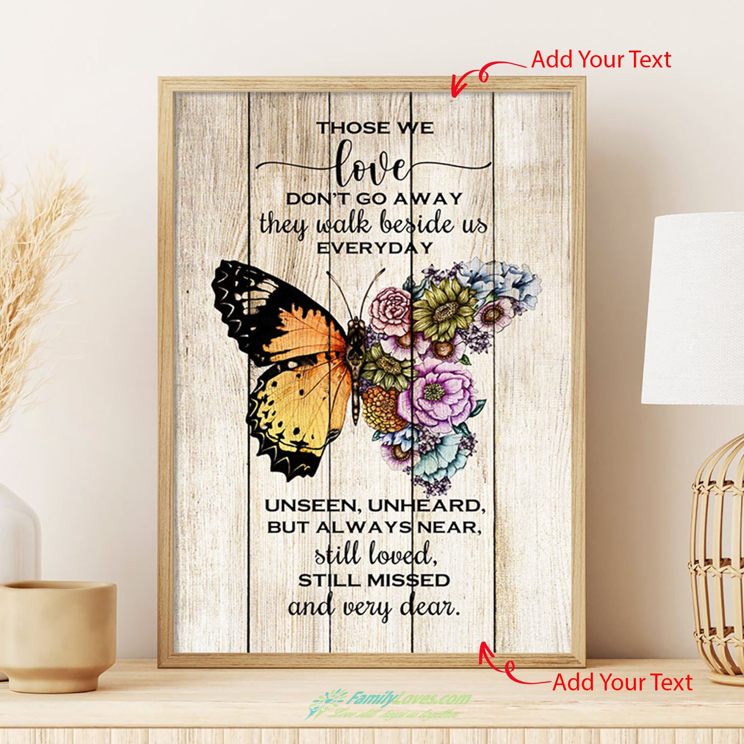 Those We Love Dont Go Away Custom Name Frame For Canvas 16X20 Poster 12X16 All Size 1