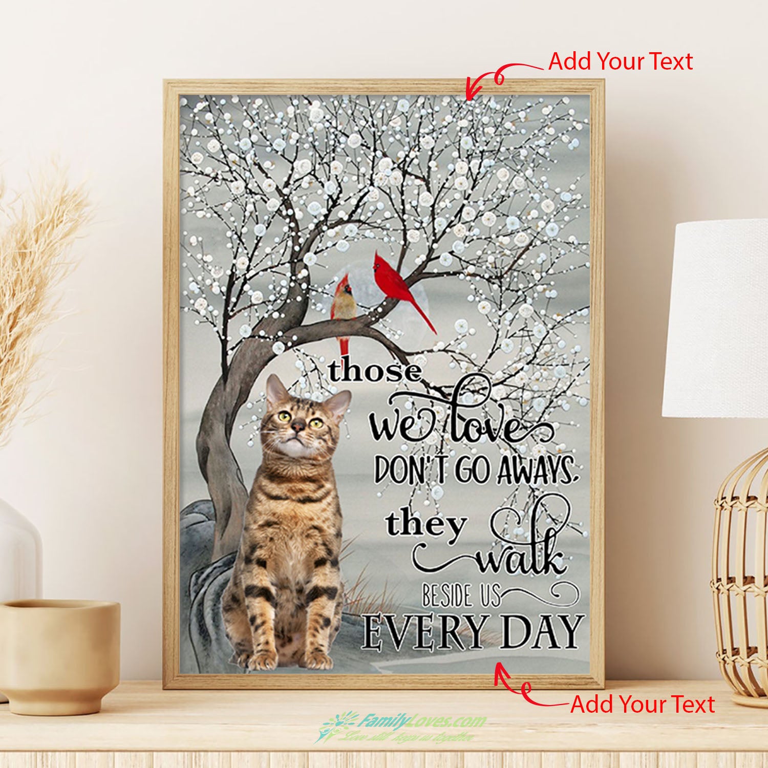 Those We Love Dont Go Aways They Walk Beside Us Every Day Canvas Hanger Poster 36X48 All Size 1