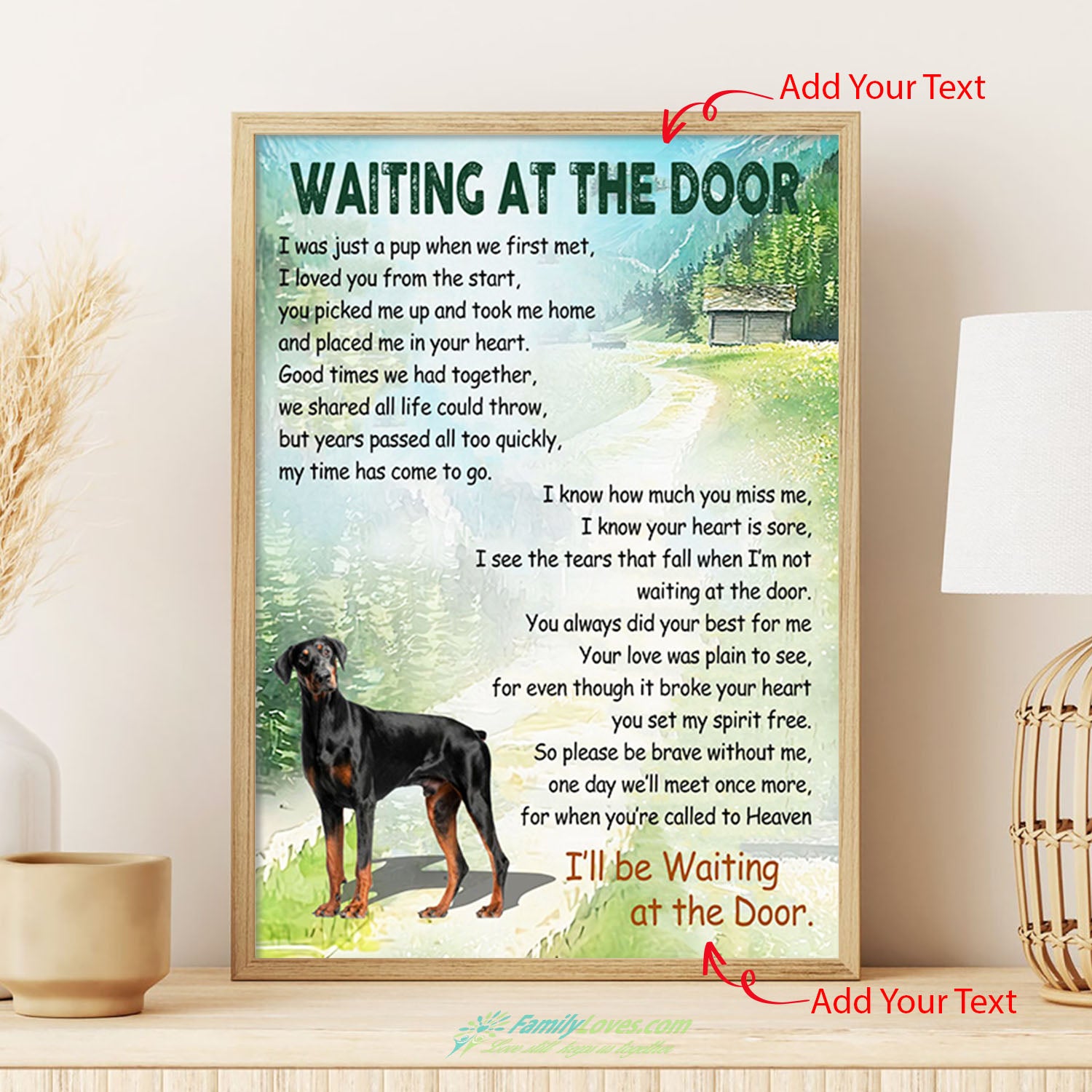Waiting At The Door Dog Canvases For Painting Poster Wall Decor All Size 1