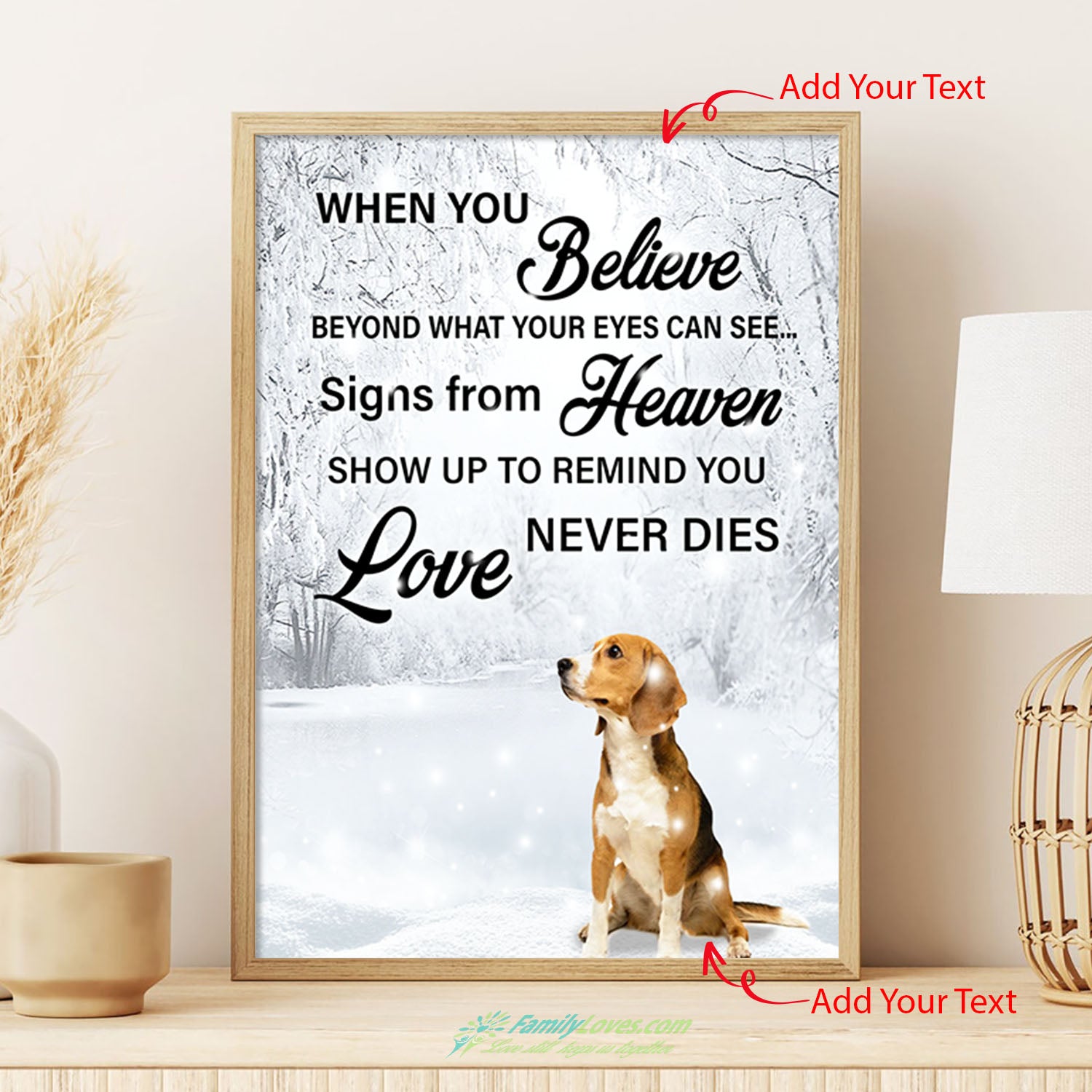 When You Believe Beyond What Your Eyes Can See Large Canvas Art White Poster Board All Size 1