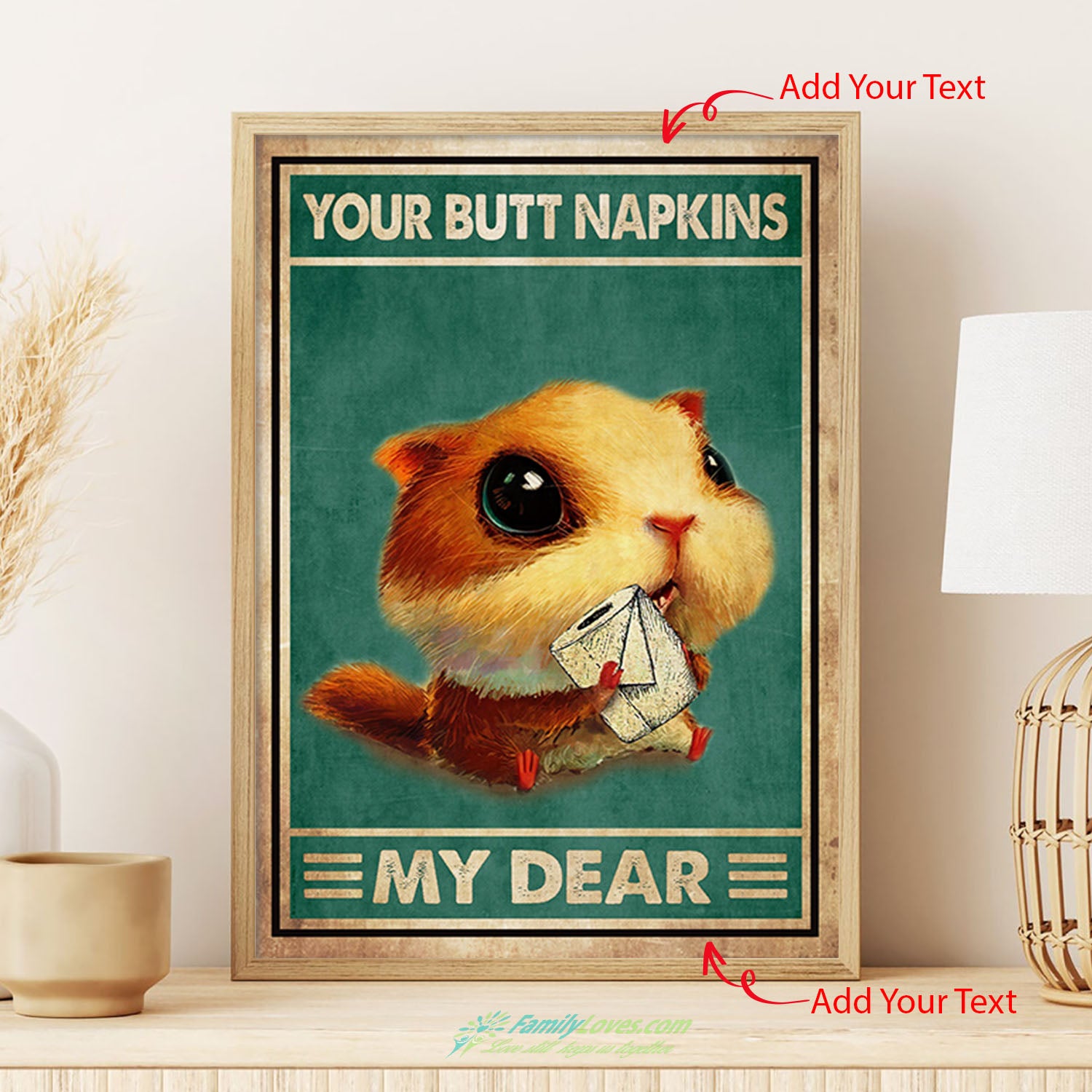 Your Butt Napkins My Dear Black Canvas For Painting Poster 24X36 All Size 1