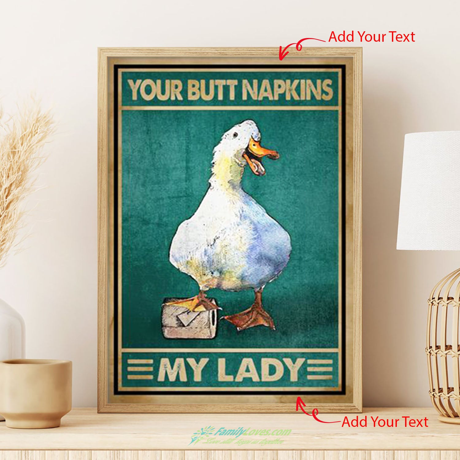 Your Butt Napkins My Lady Noose Canvas Large Poster Hanging All Size 1