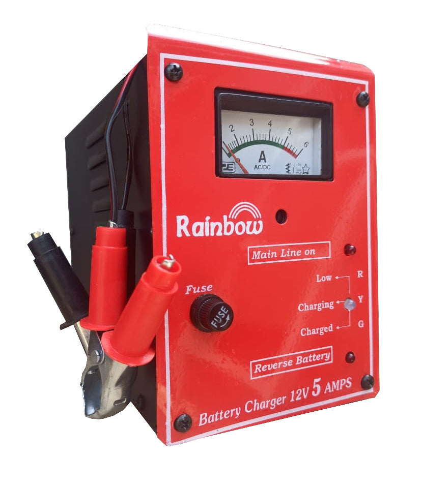 BUY RAINBOW BATTERY CHARGER 5 AMP 12V BEST PRICE IN INDIA | Lion Tools Mart