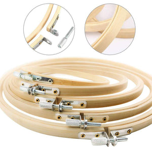 Epzia 5Pcs Bamboo Embroidery Hoop Set 5.1 inch to 10.2 inch Hoop for Embroidery and Cross Stitch