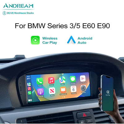 8.8 Wireless CarPlay Android Auto GPS Navigation Head Unit Screen For BMW  Series 3 5 E60 E61 E63 E64 M6 E90 E91 E92 E93 M3 Upgrade Car Radio, Andream(US)