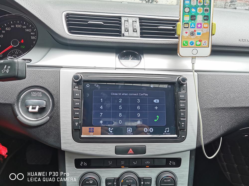 Sale EU Stock 8" 2 Din Car Stereo Radio With VW CarPlay & Android auto For Volkswagen POLO PASSAT TOURAN Golf 5 6 Skoda Seat Leon B6 5
